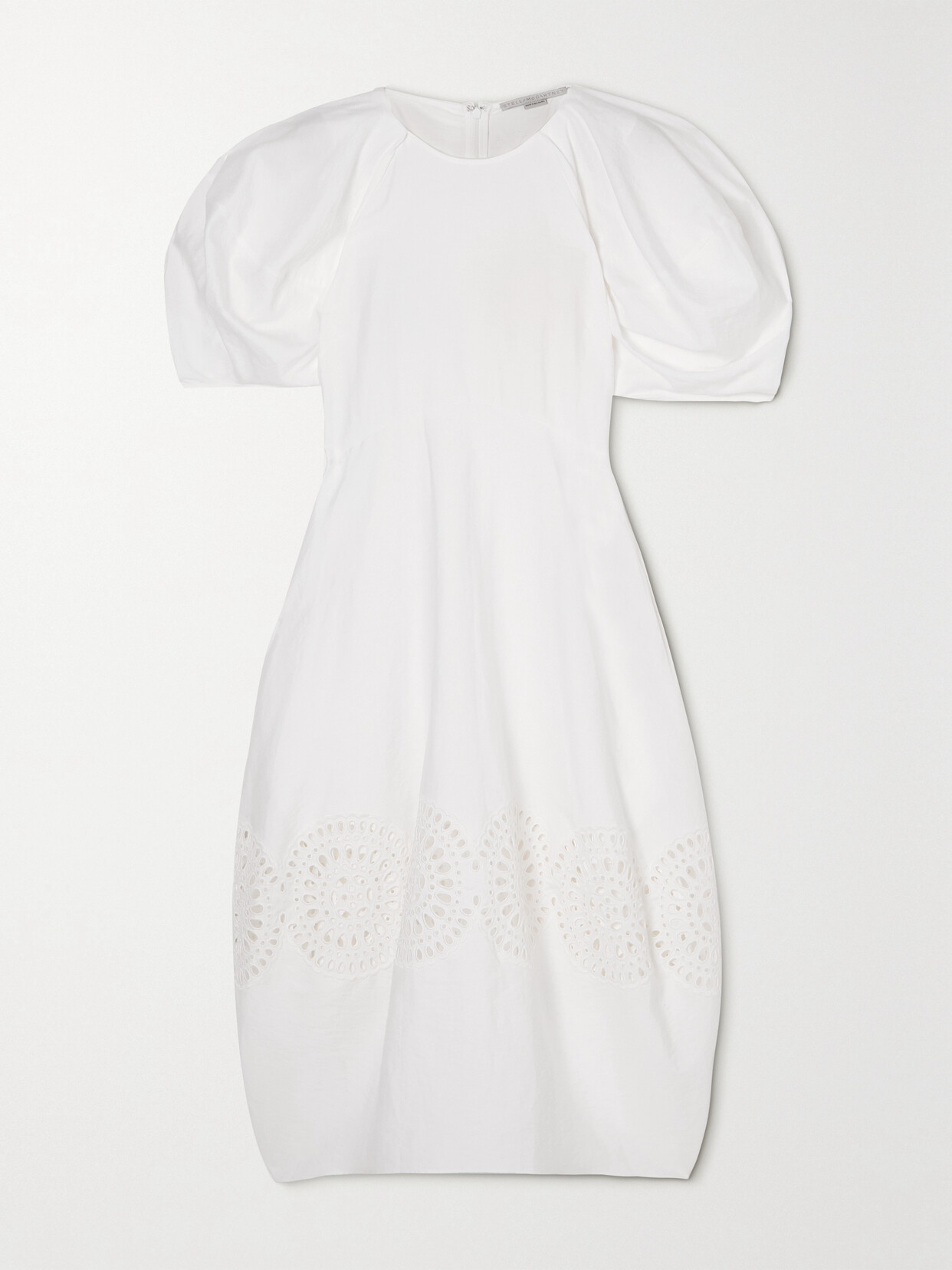 Stella McCartney - Broderie Anglaise Poplin Midi Dress - White