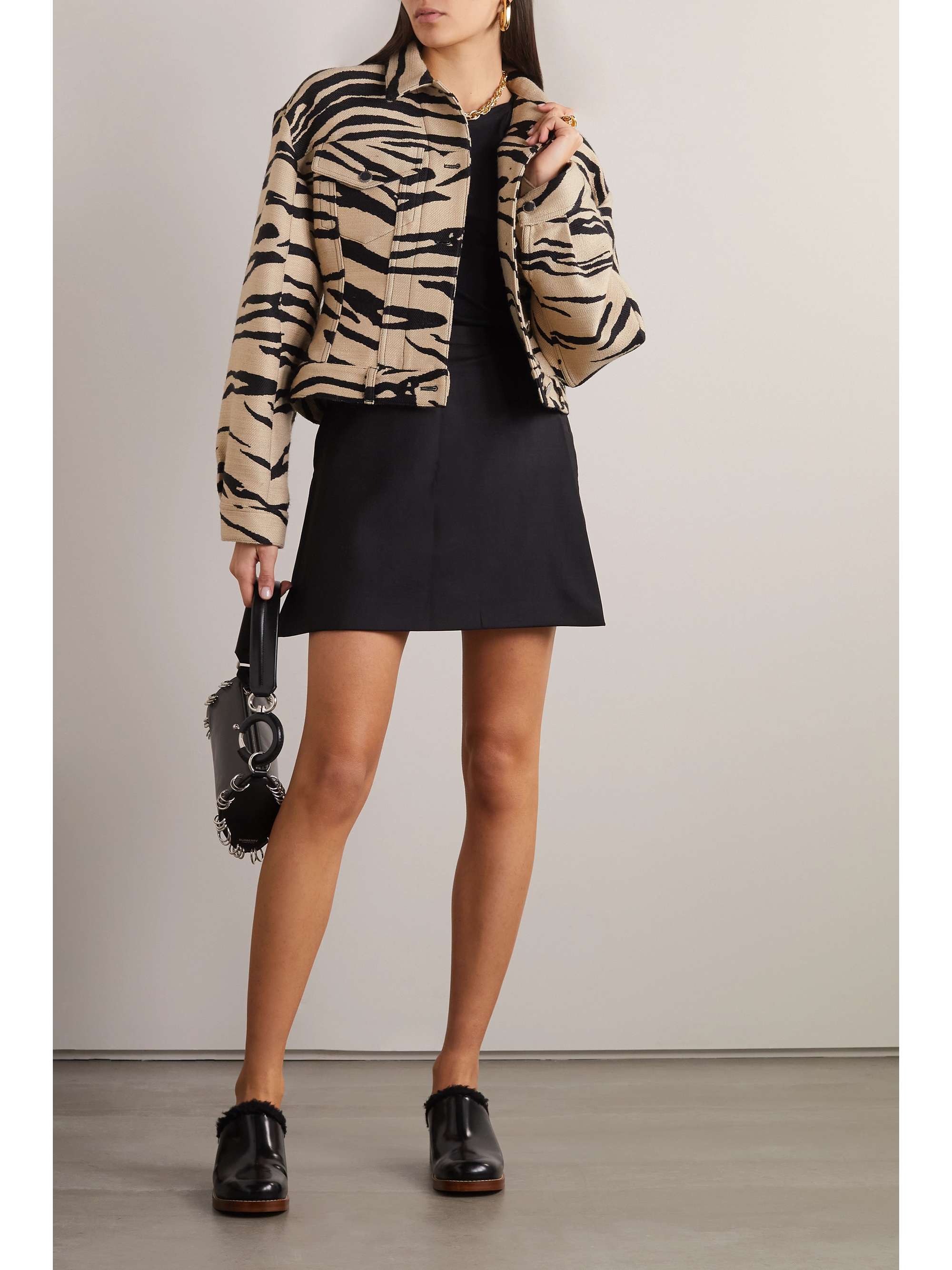 STELLA MCCARTNEY Zebra-jacquard jacket | NET-A-PORTER