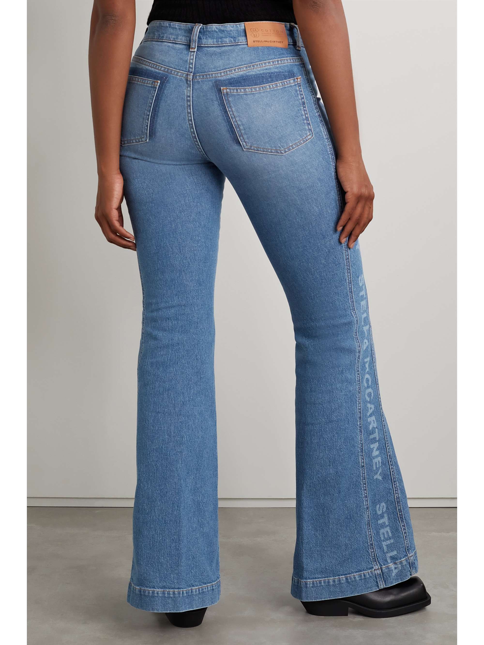 STELLA MCCARTNEY Printed high-rise flared jeans