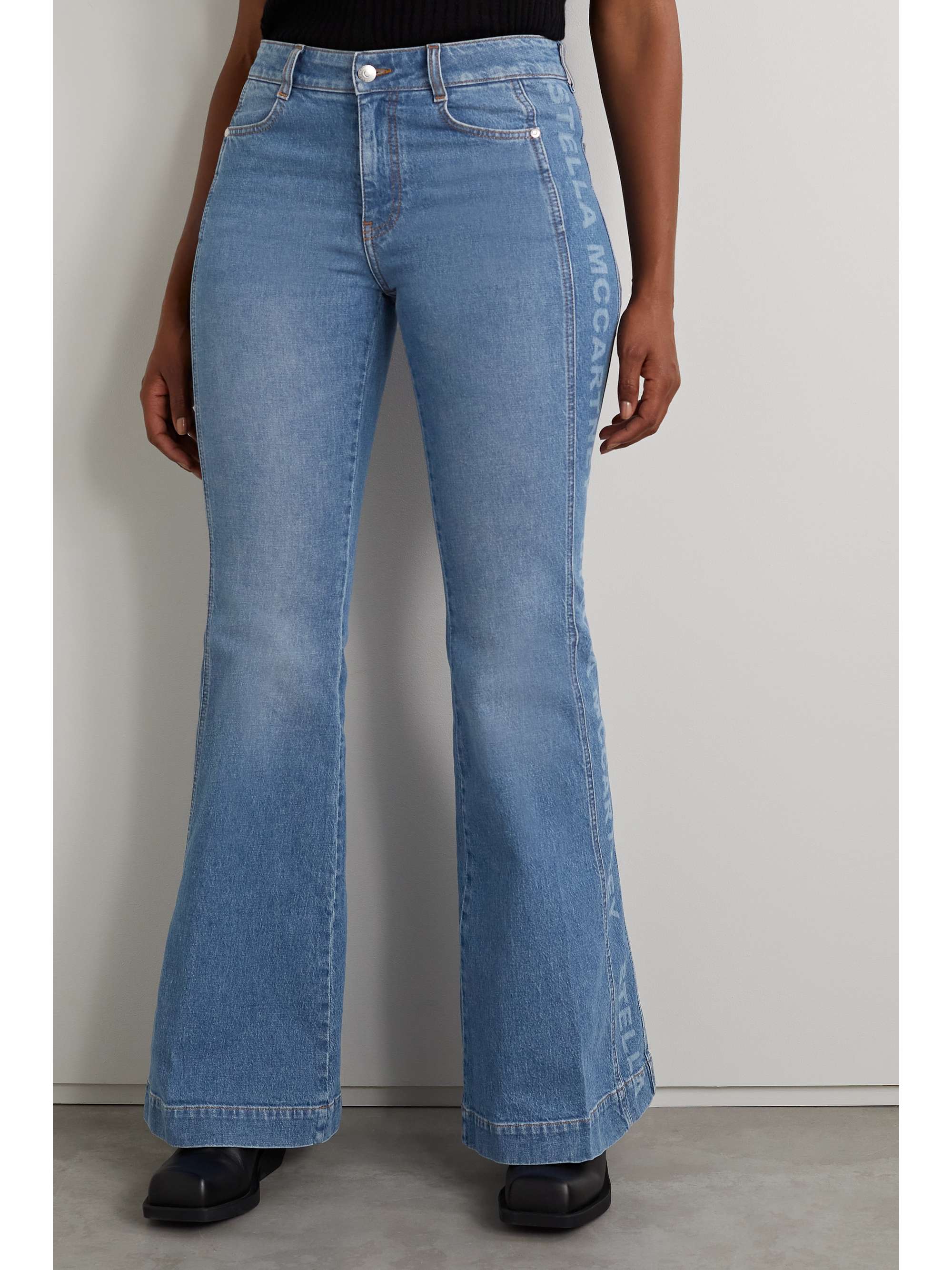 STELLA MCCARTNEY Printed high-rise flared jeans
