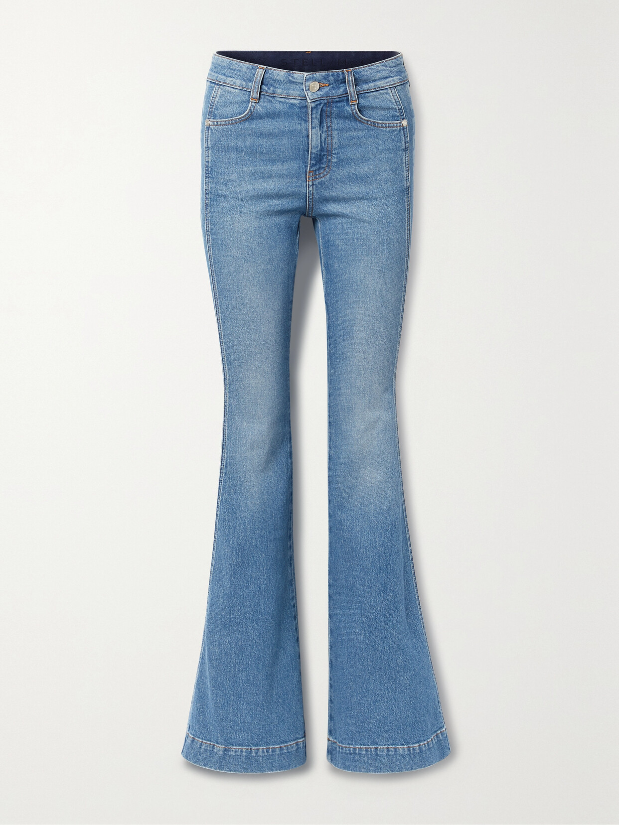 Stella McCartney - Printed High-rise Flared Jeans - Blue