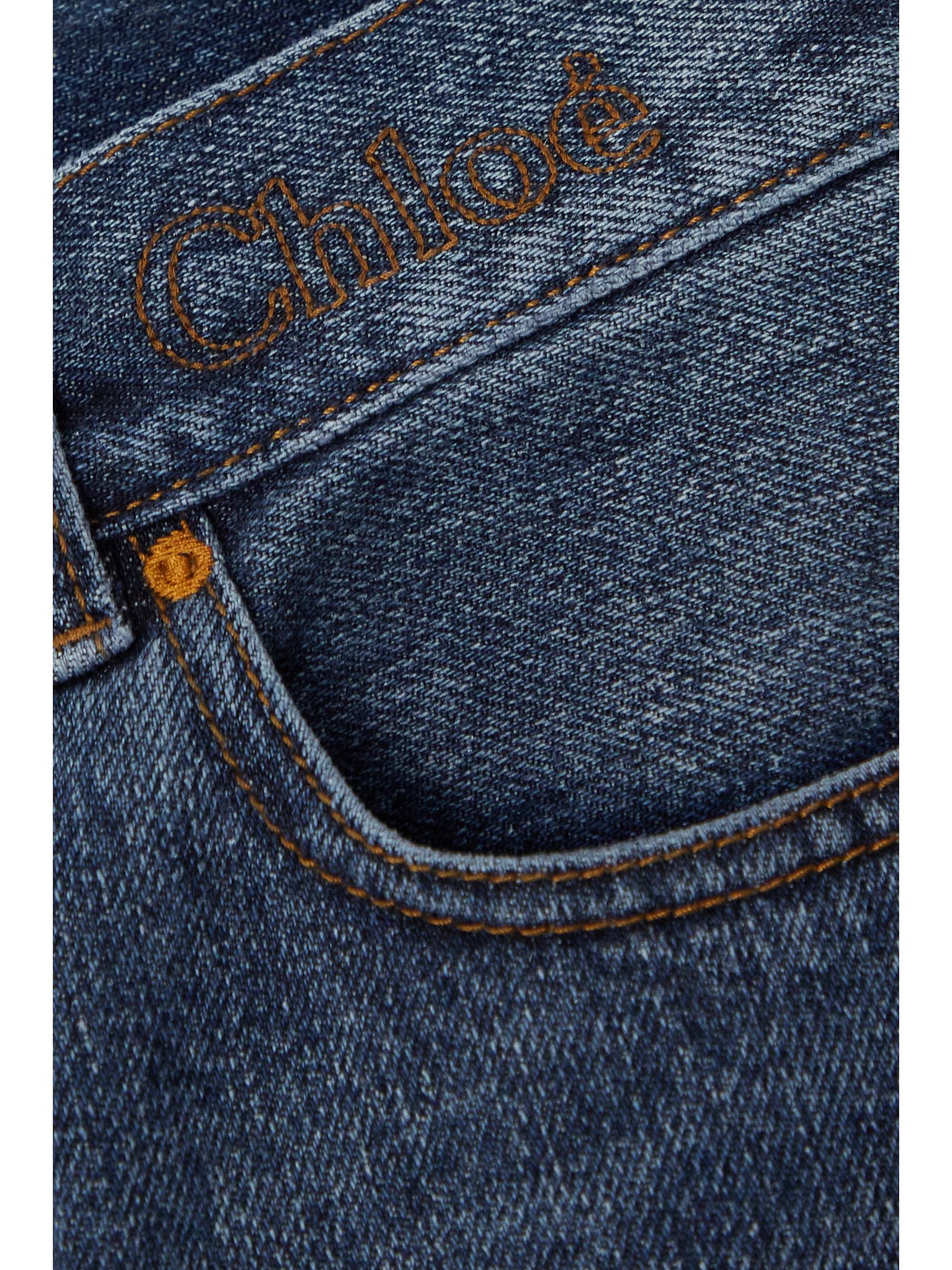 CHLOÉ + NET SUSTAIN Escala recycled cotton and hemp-blend denim shorts