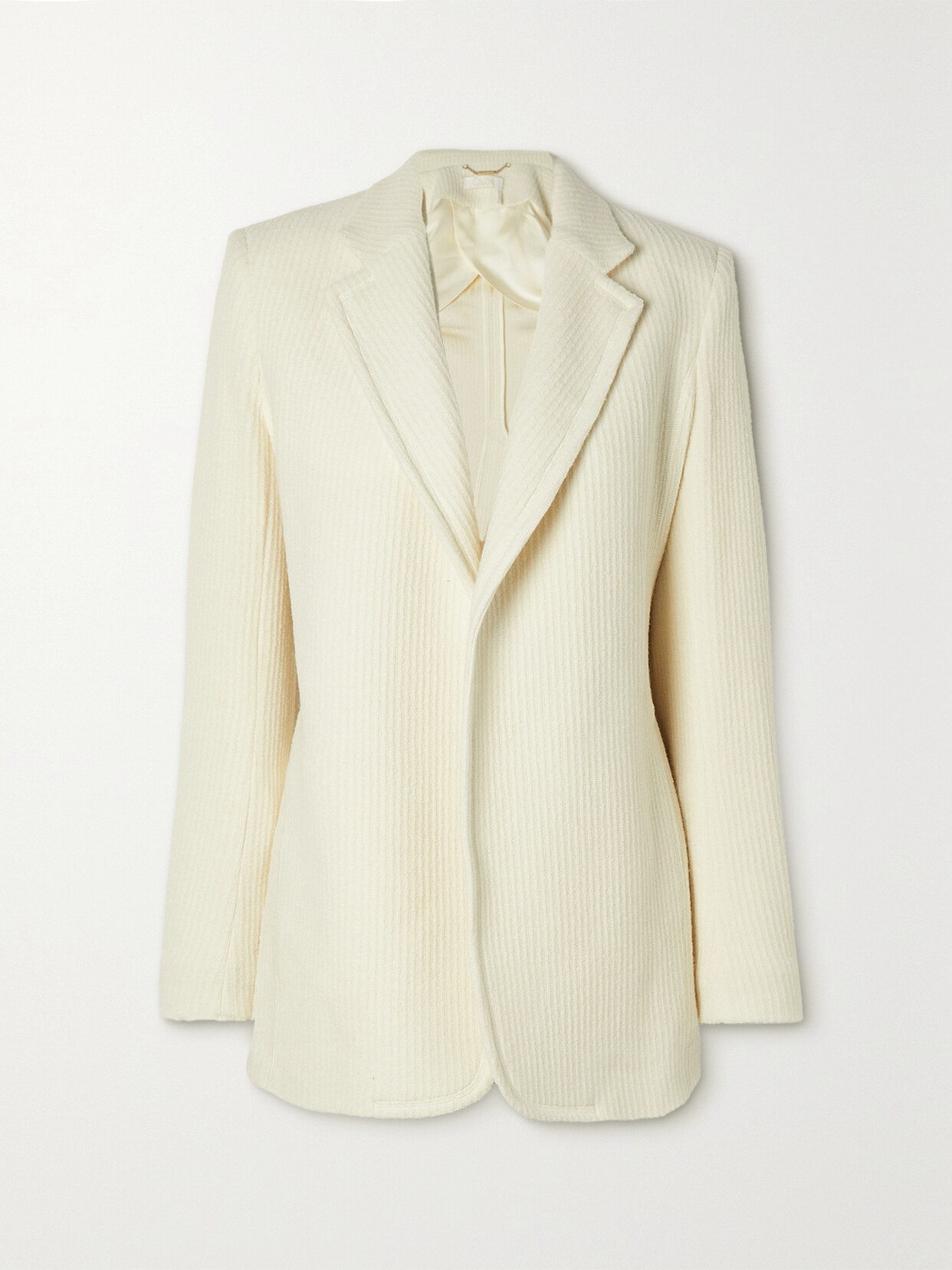 Chloé Ribbed Wool Blazer In White