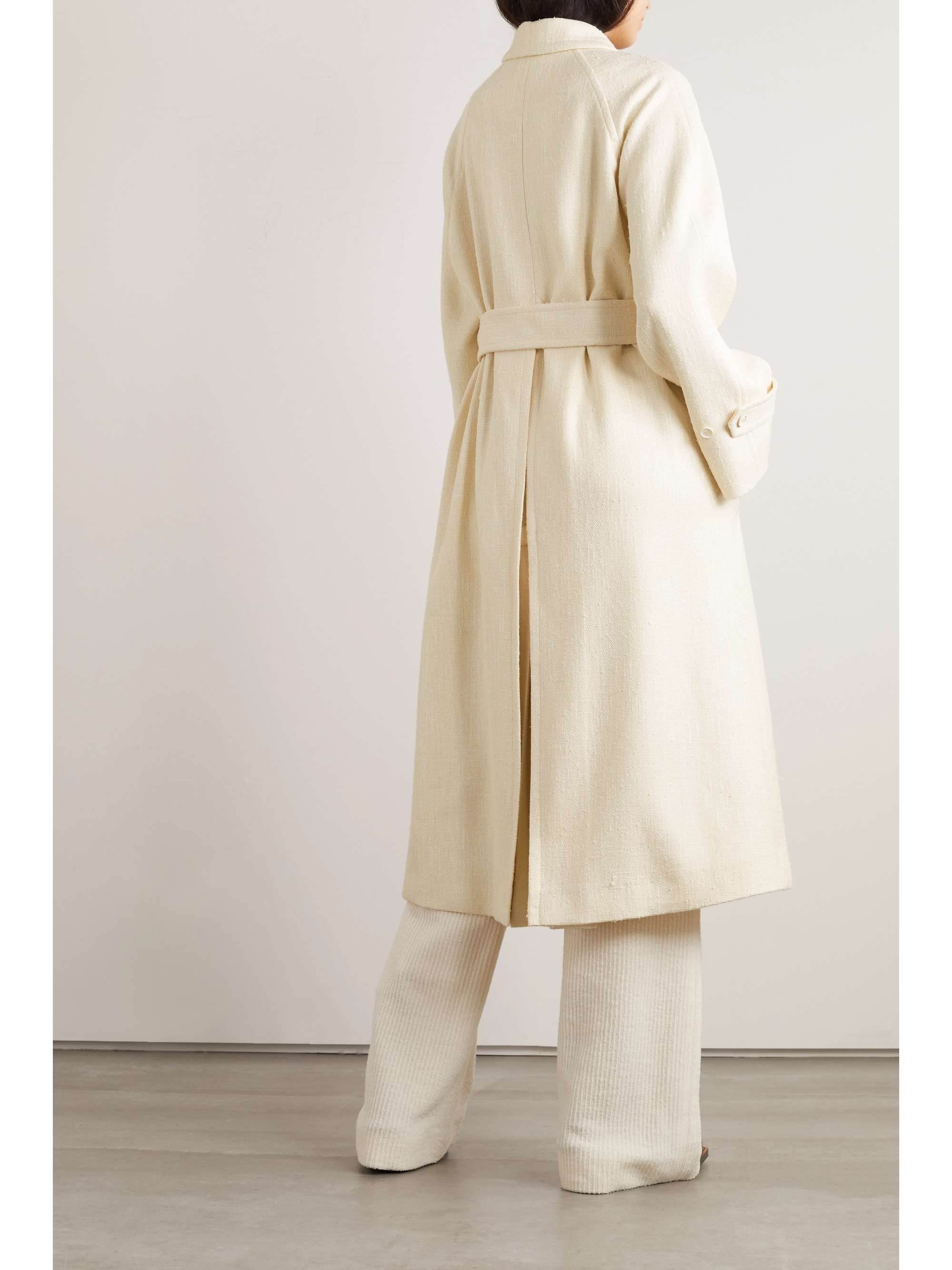 CHLOÉ Belted silk, wool and cashmere-blend trench coat