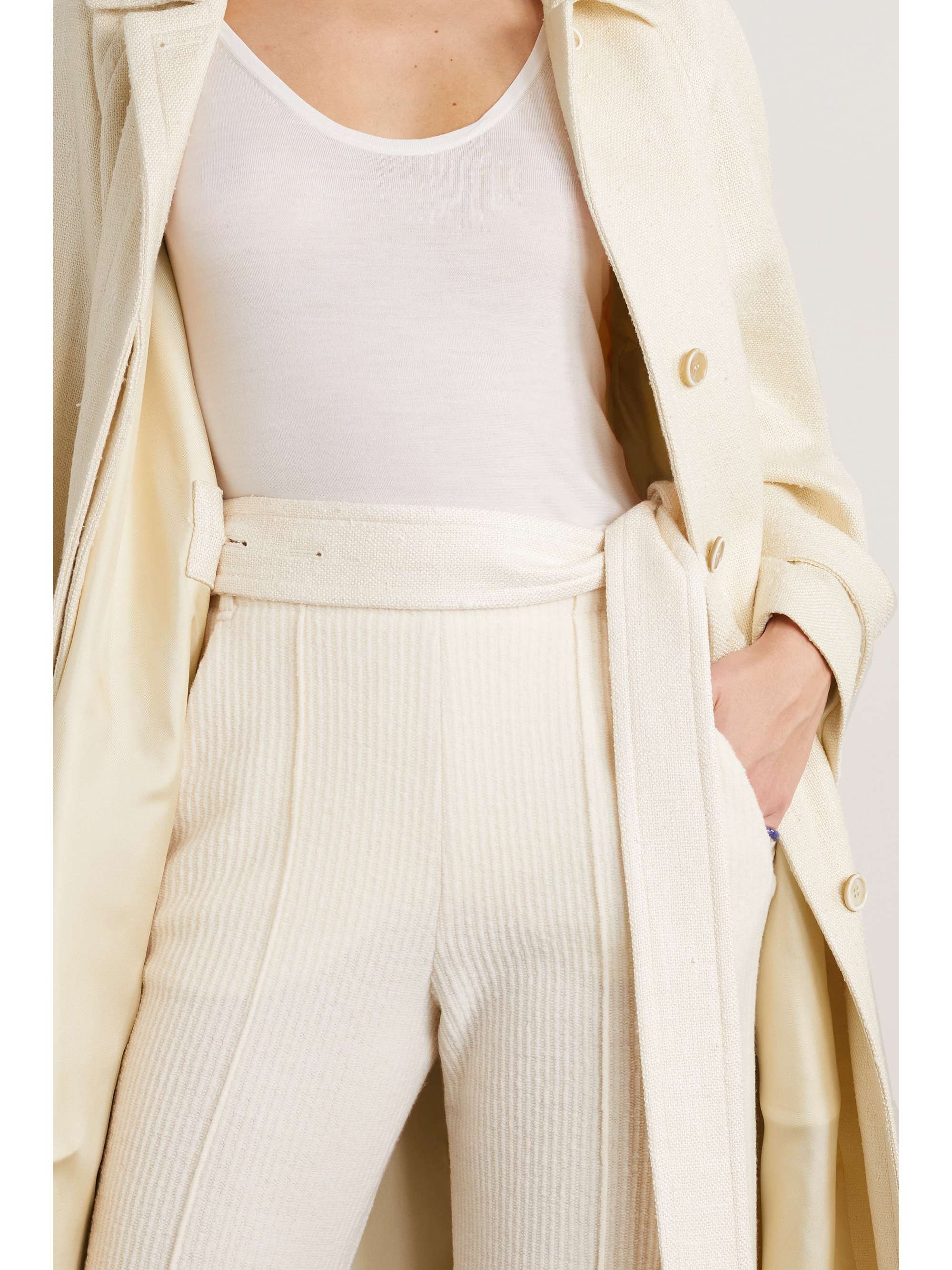 CHLOÉ Belted silk, wool and cashmere-blend trench coat