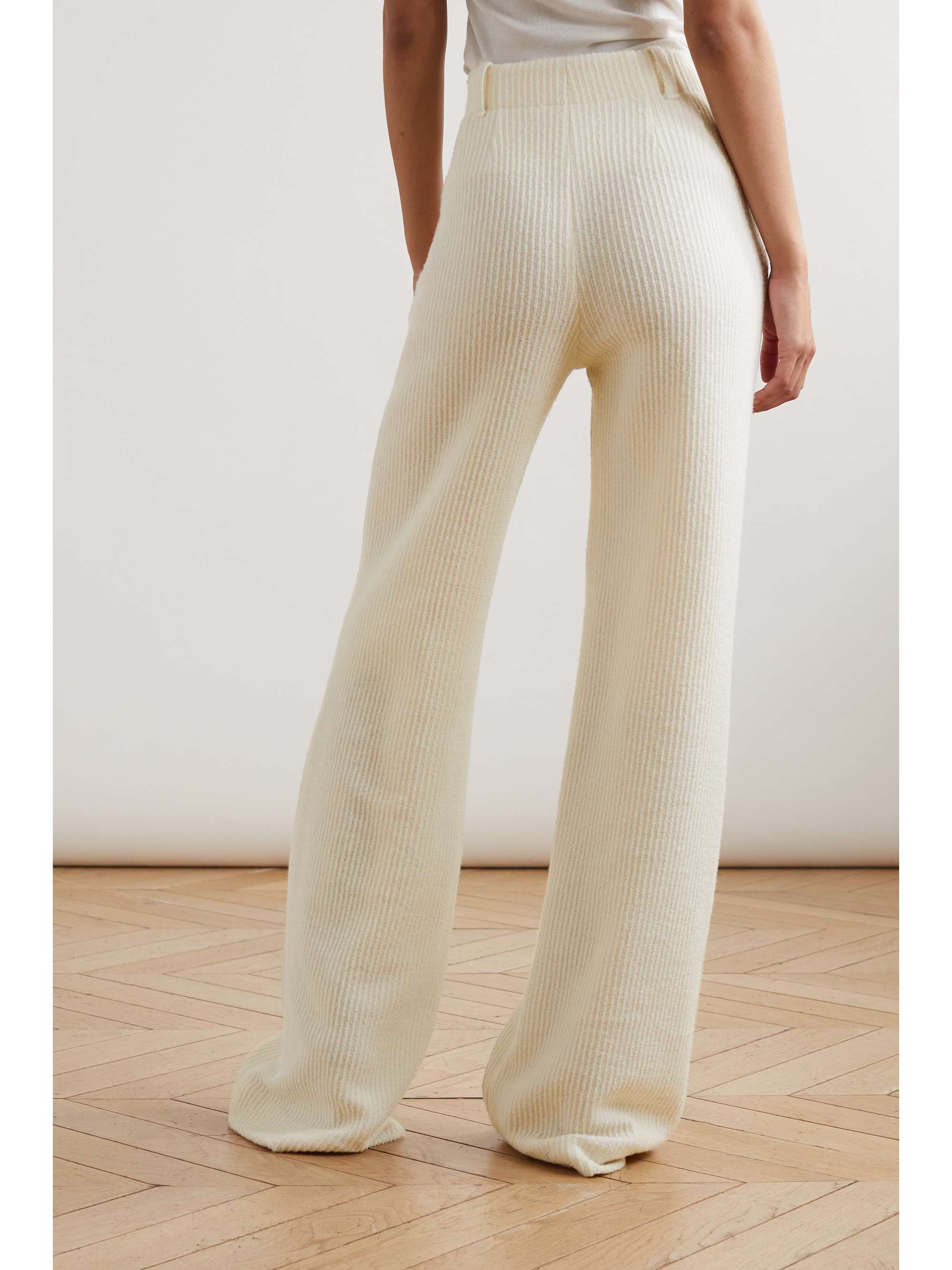 CHLOÉ Ribbed wool wide-leg pants