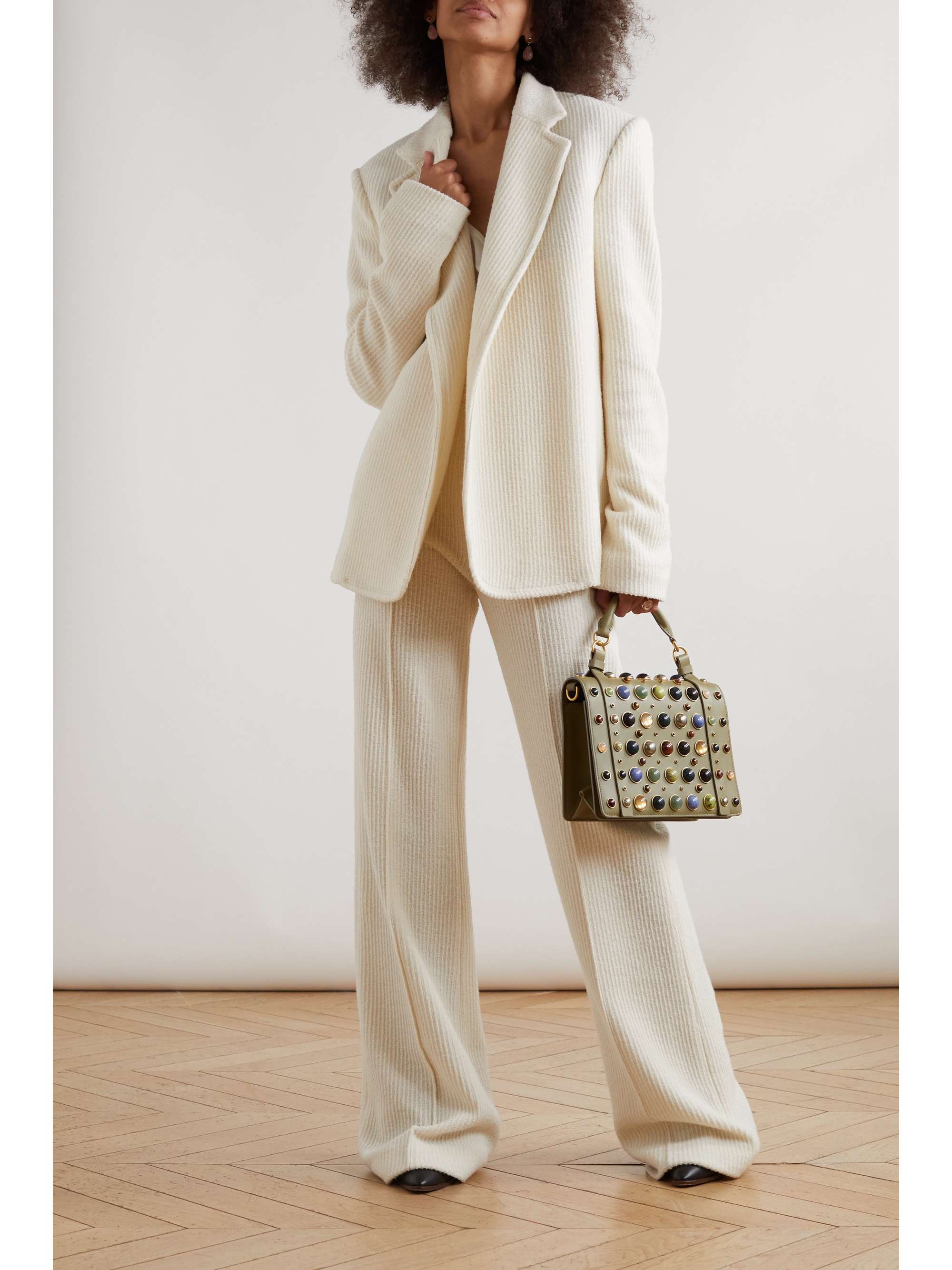 CHLOÉ Ribbed wool wide-leg pants