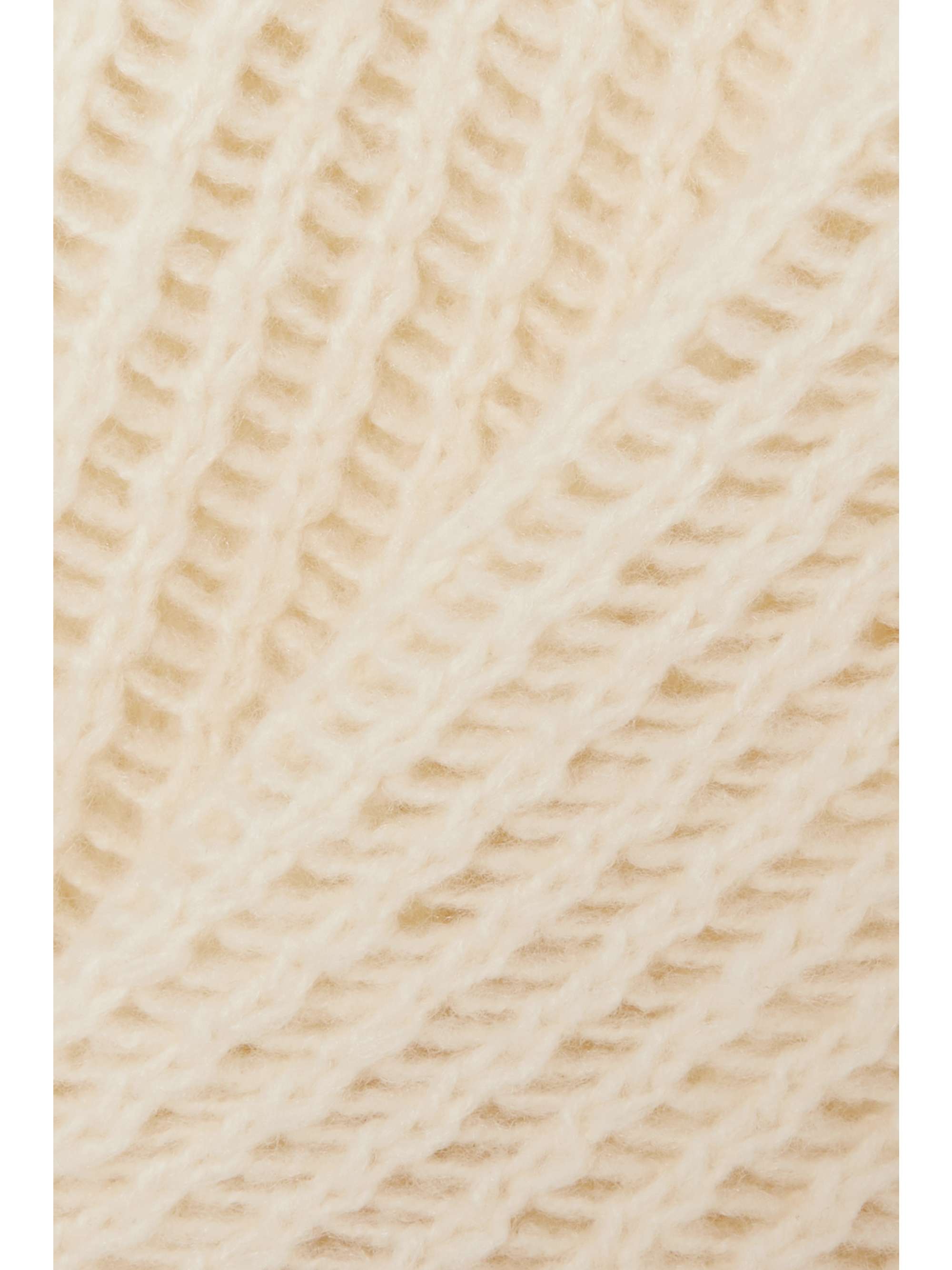 CHLOÉ Open-knit ribbed wool, silk and cashmere-blend maxi dress