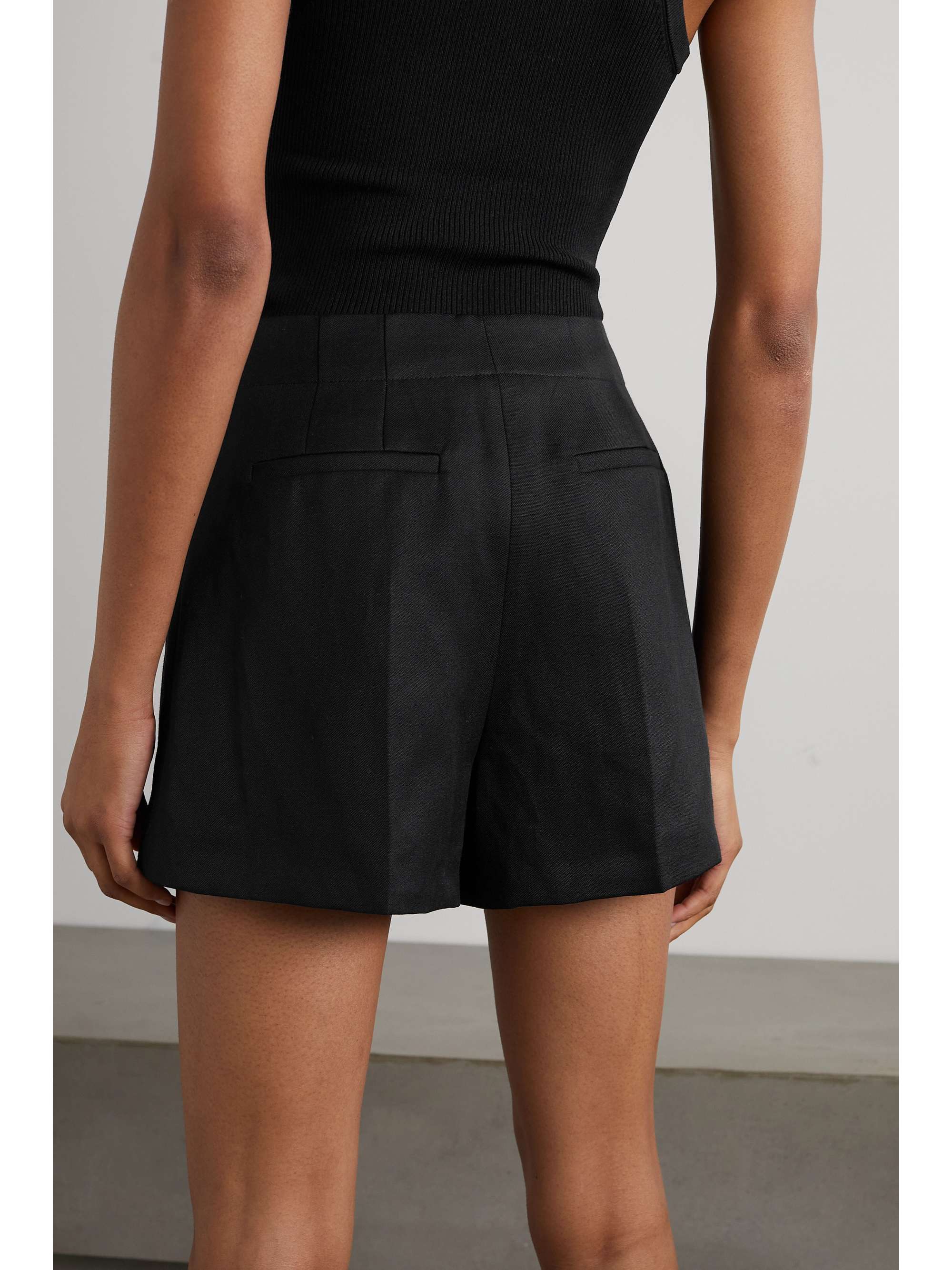 CHLOÉ Wool and linen-blend shorts