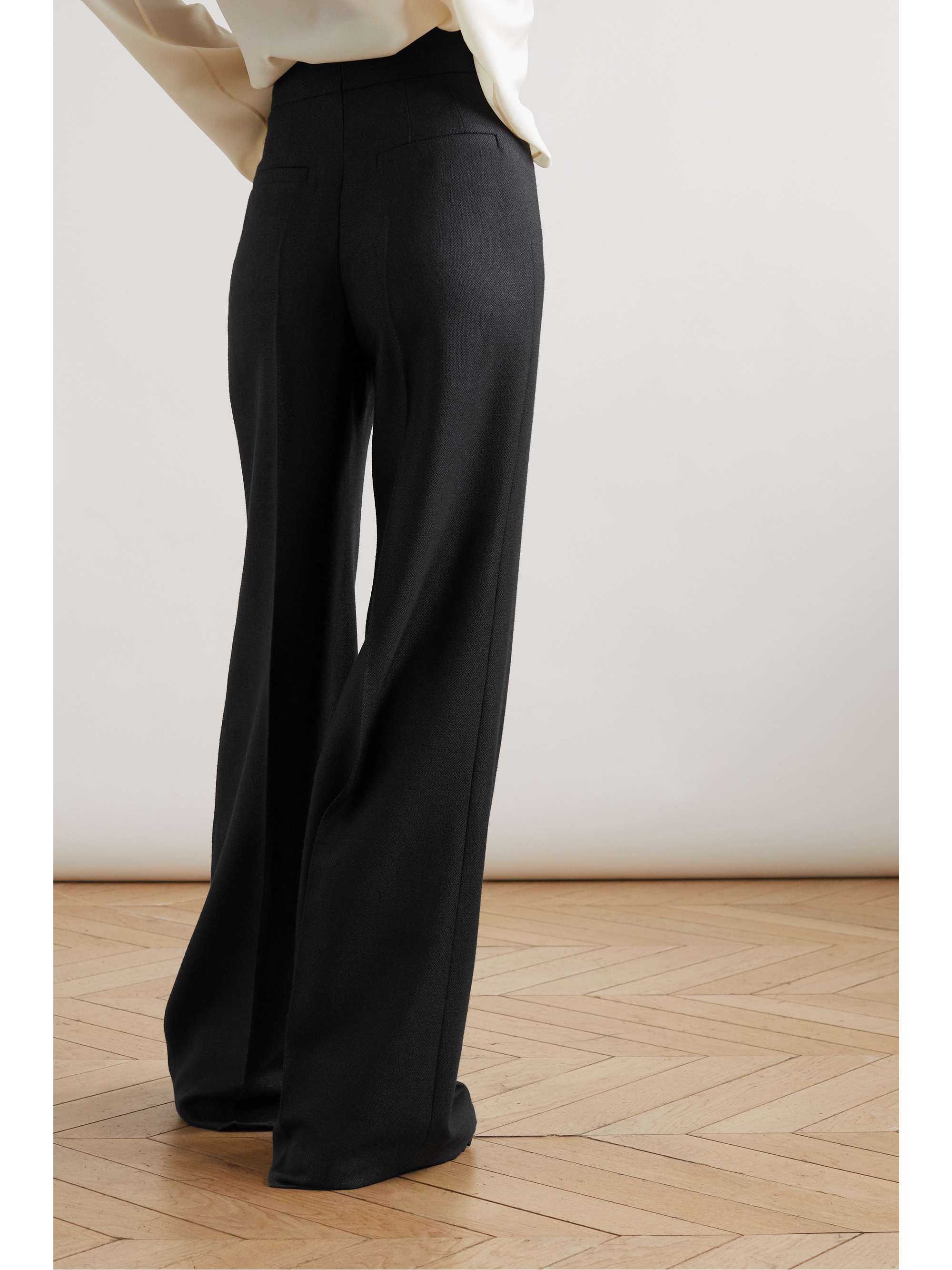 CHLOÉ Silk and wool-blend flared pants