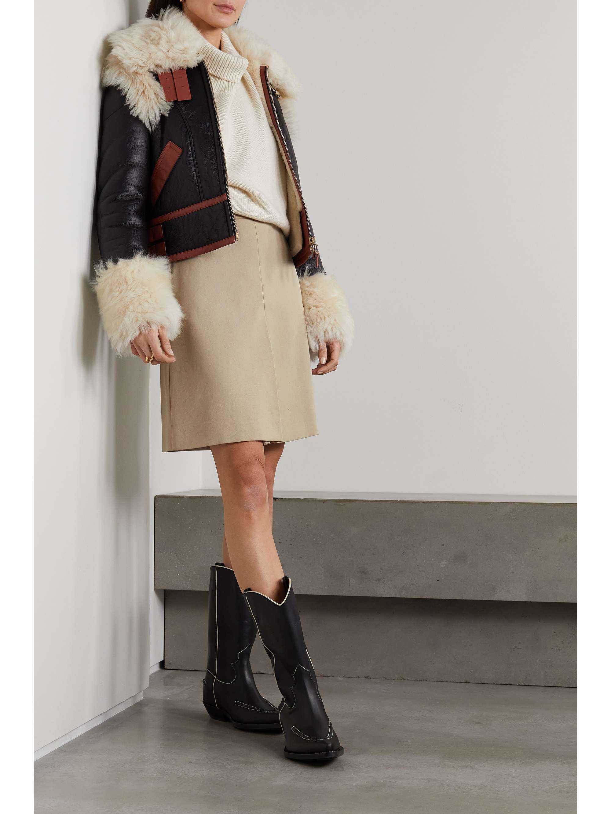 CHLOÉ Pleated wool skirt