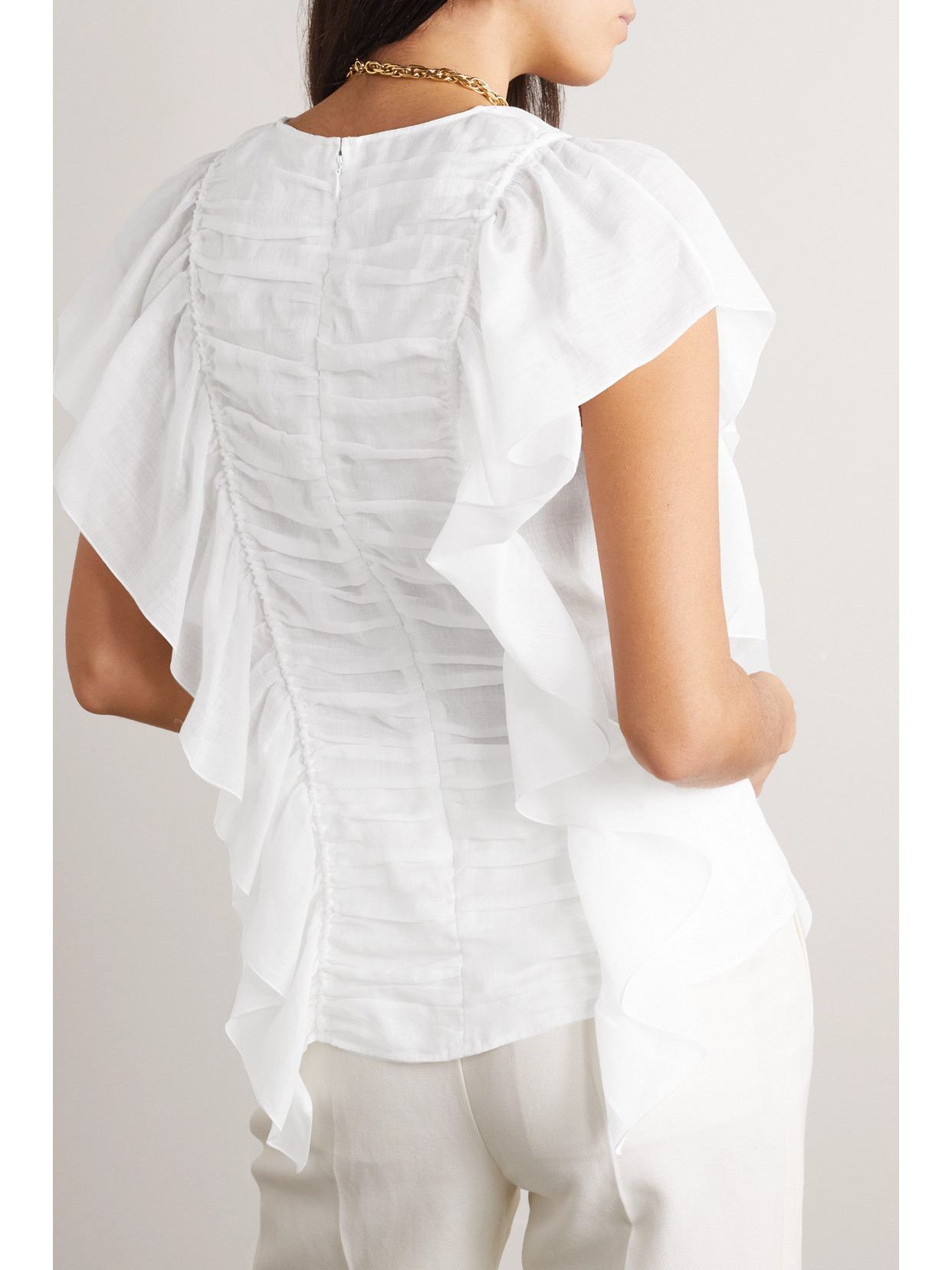Chloé - Ruffled Ramie Top
