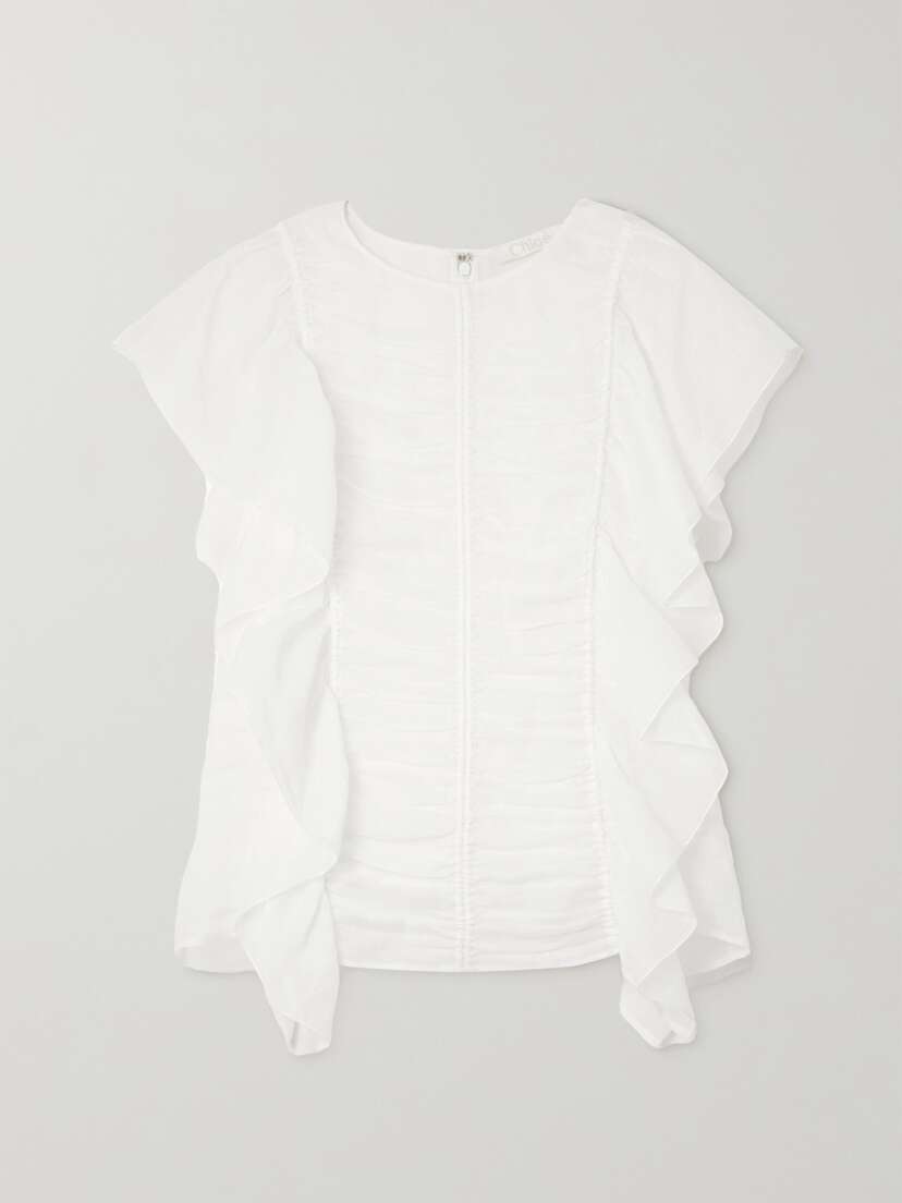 Chloé Ruffled Ramie Top