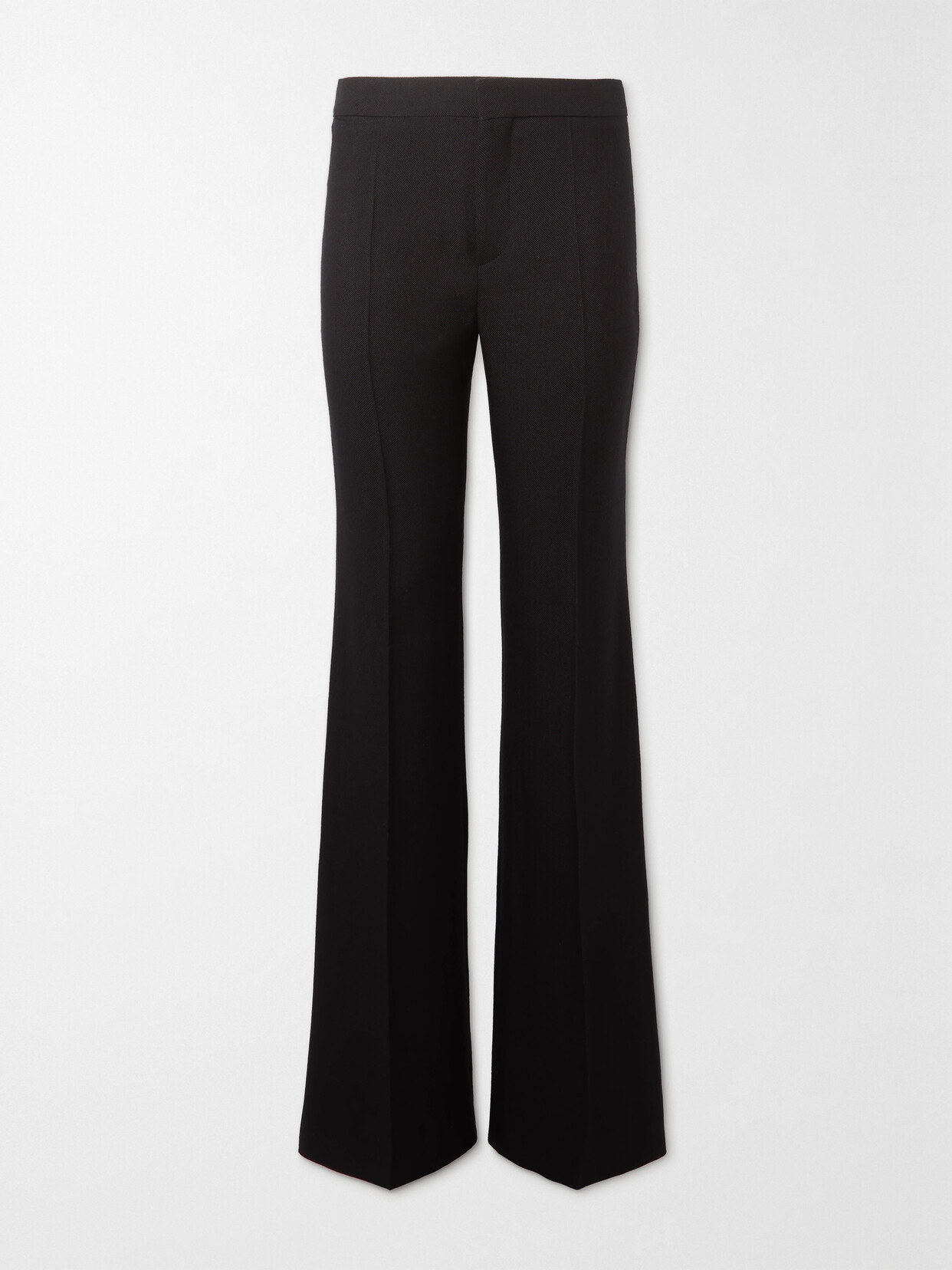Wool, Silk And Cashmere-blend Flared Pants In Black Wool, Silk And Cashmere-blend Flared Pants In Black