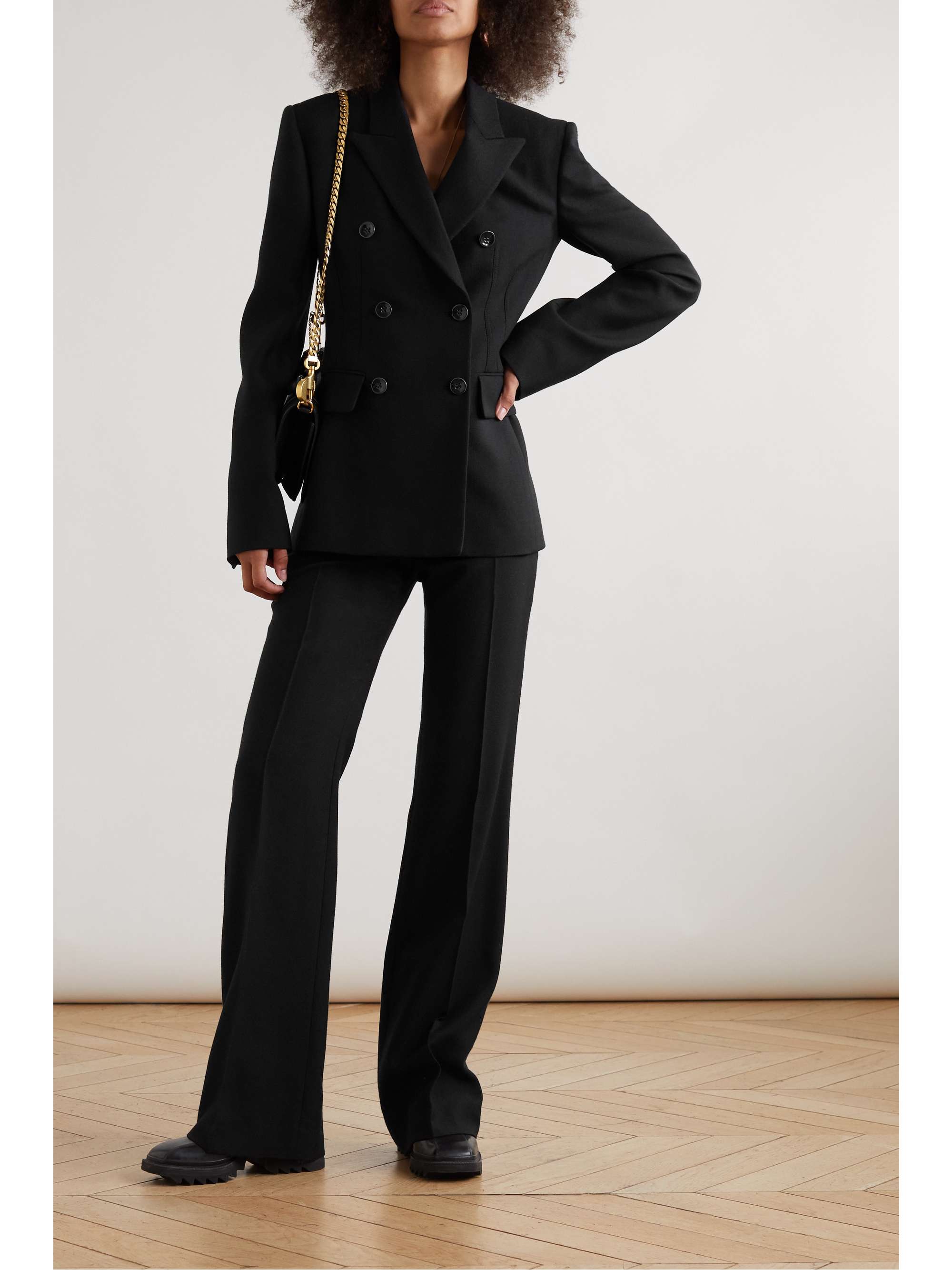 CHLOÉ Wool, silk and cashmere-blend flared pants