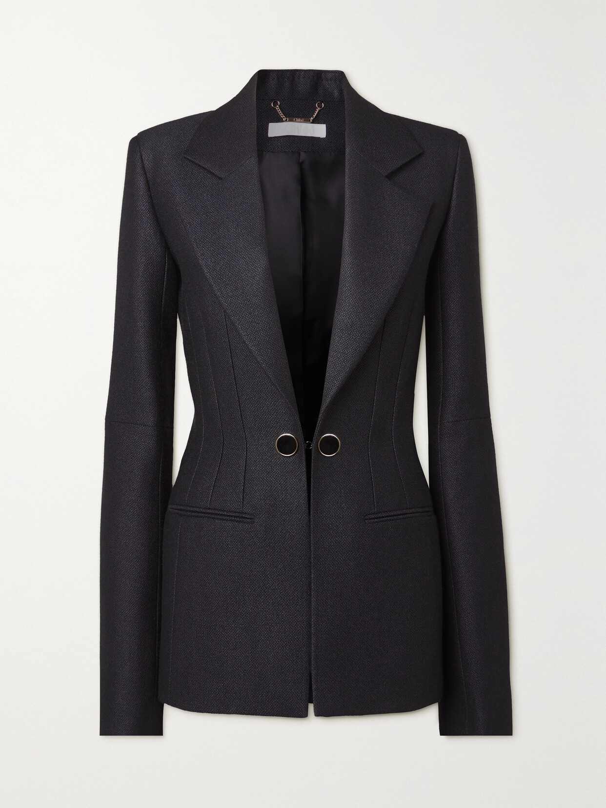 Chloé Silk And Wool-blend Blazer - Black