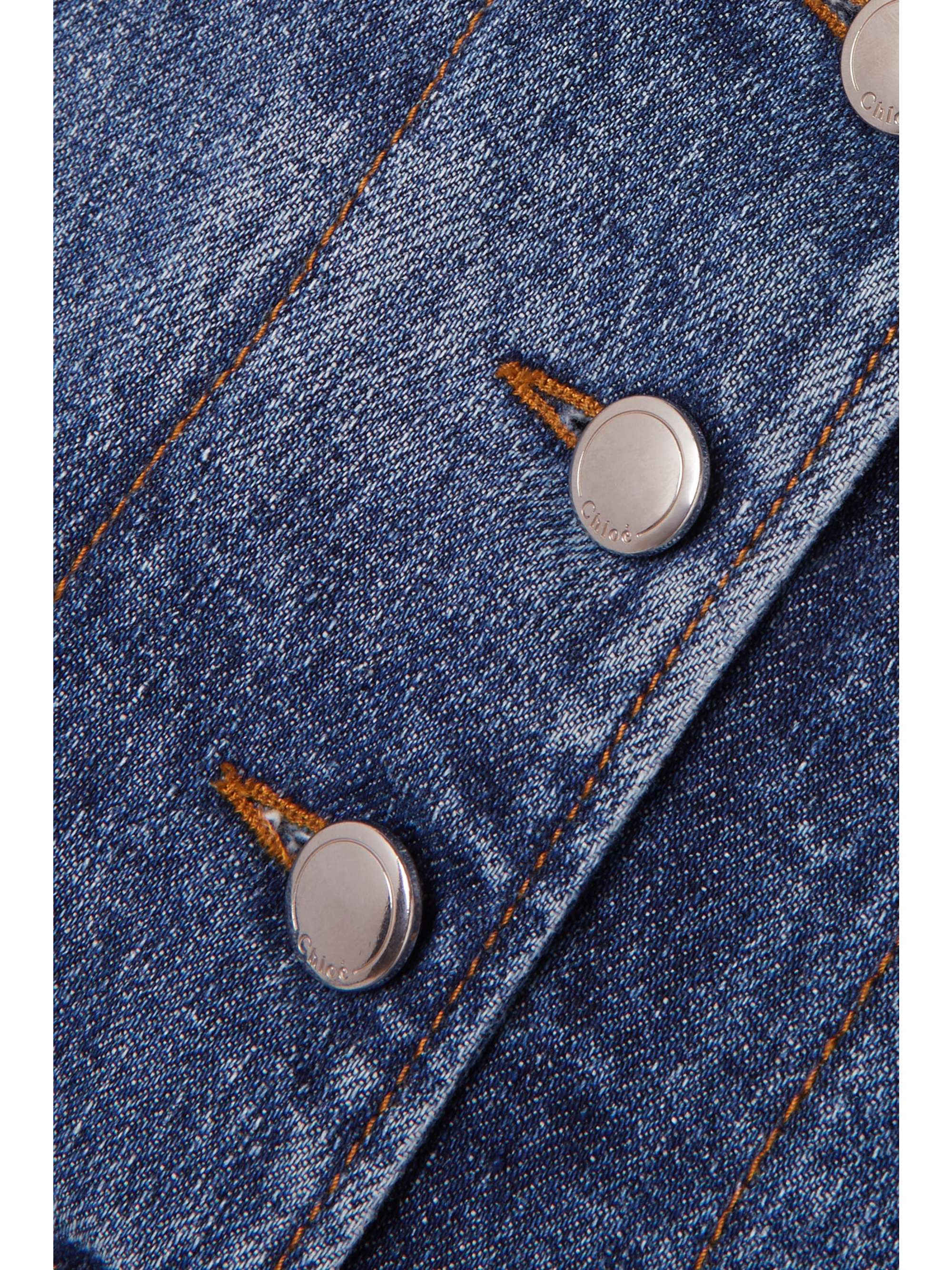 CHLOÉ + NET SUSTAIN flared recycled-denim midi dress