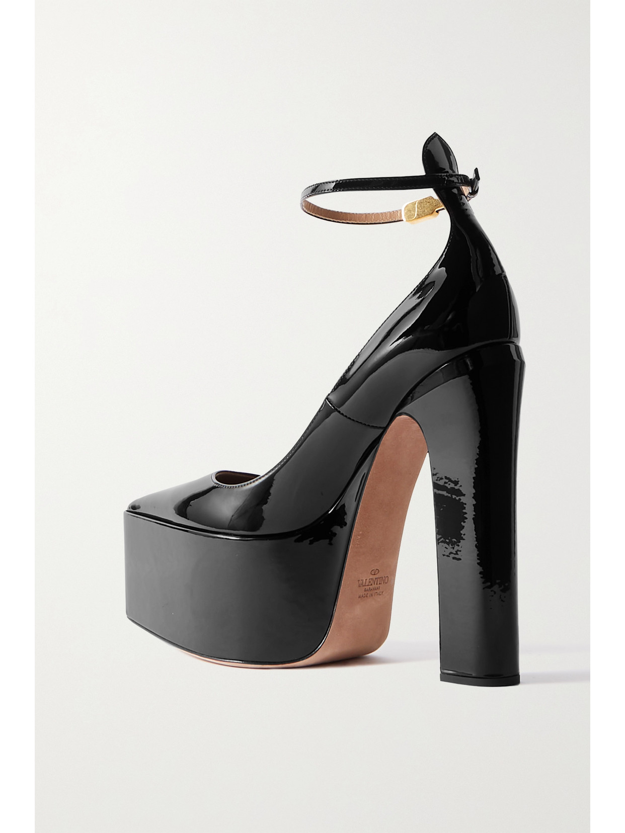 Garavani - Valentino Garavani Tan-Go 165 Patent-Leather Platform Pumps