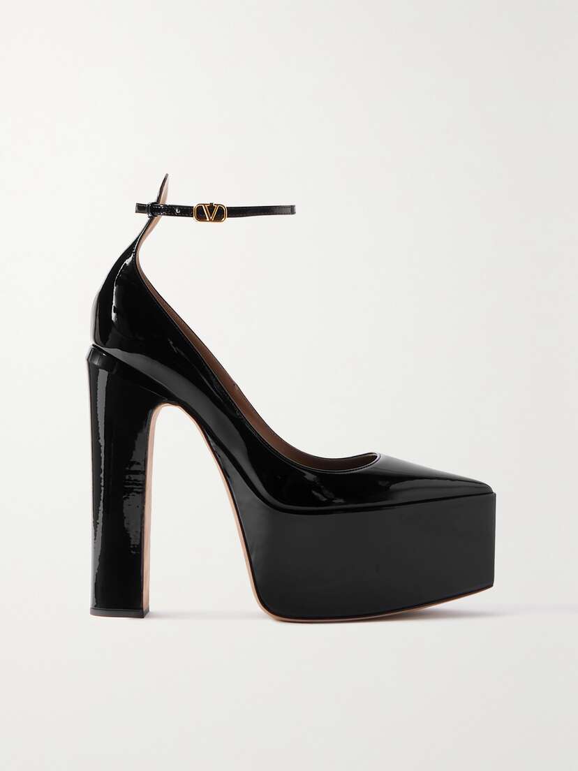 Valentino Garavani — Tan-Go 165 patent-leather platform pumps