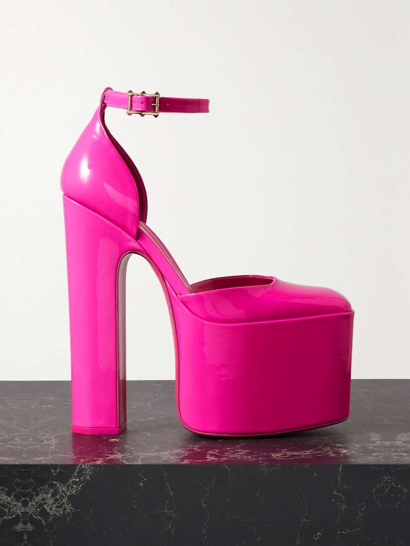 Valentino Garavani — Discobox 180 patent-leather platform pumps