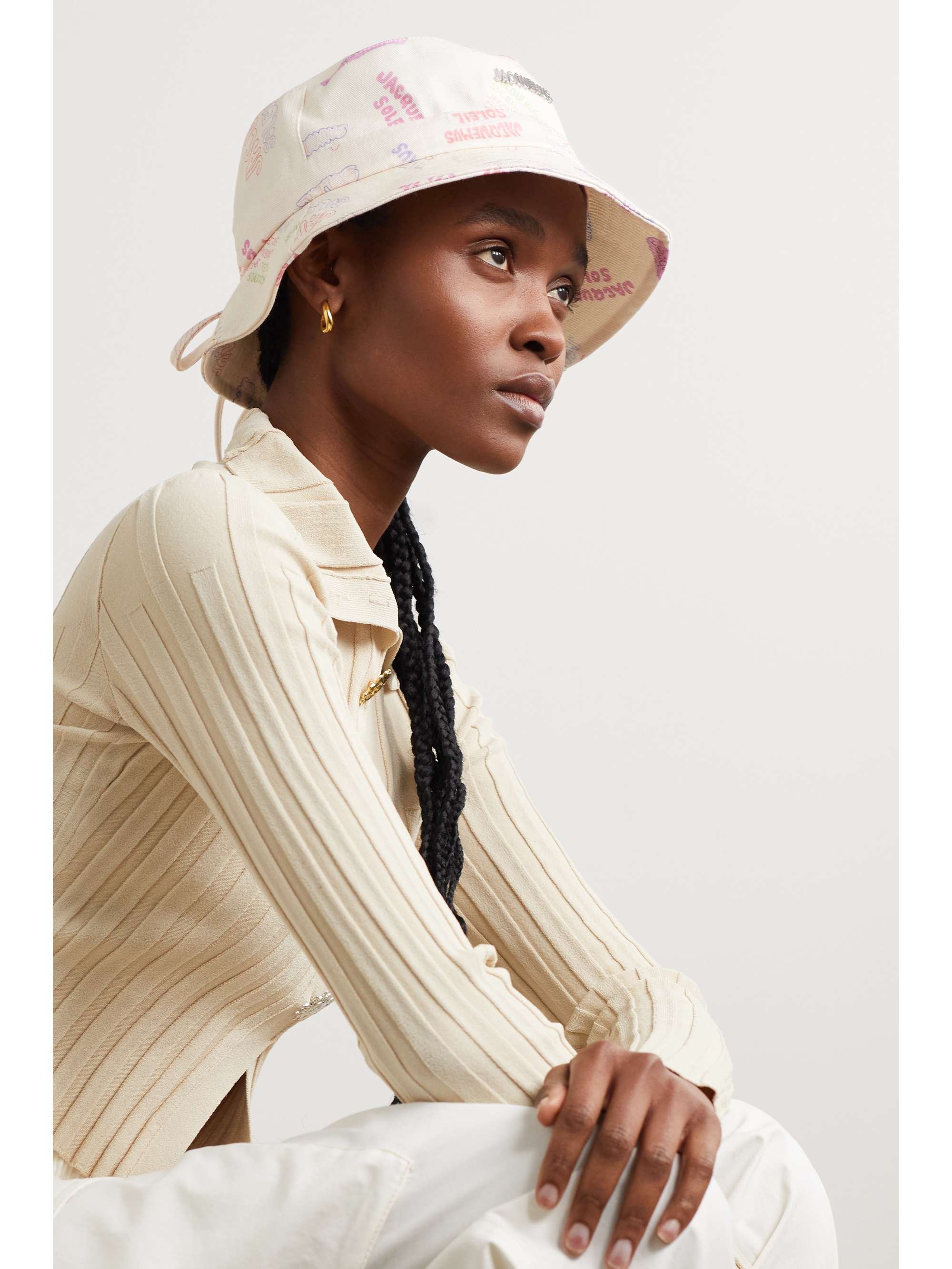 JACQUEMUS Gadjo printed cotton-twill bucket hat