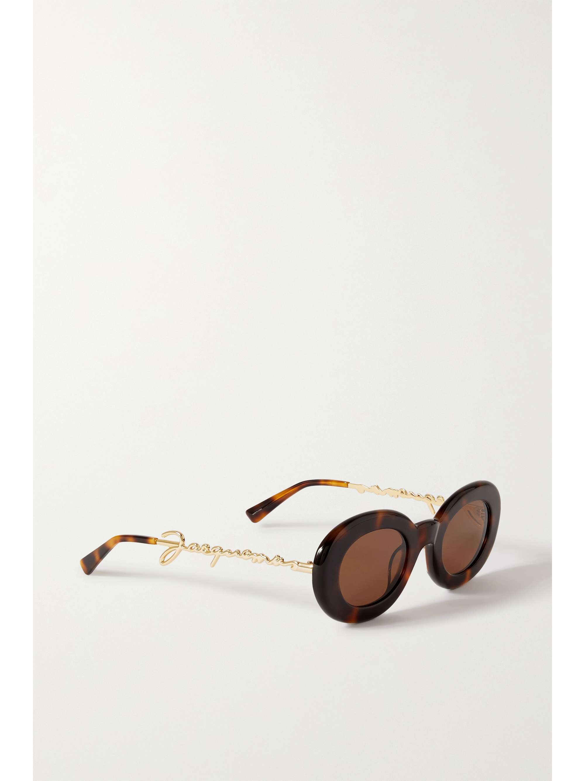 JACQUEMUS Round-frame tortoiseshell acetate sunglasses