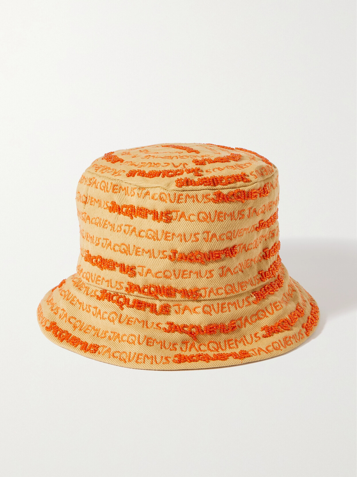 Jacquemus - Bordado Embroidered Cotton-twill Bucket Hat - Neutrals