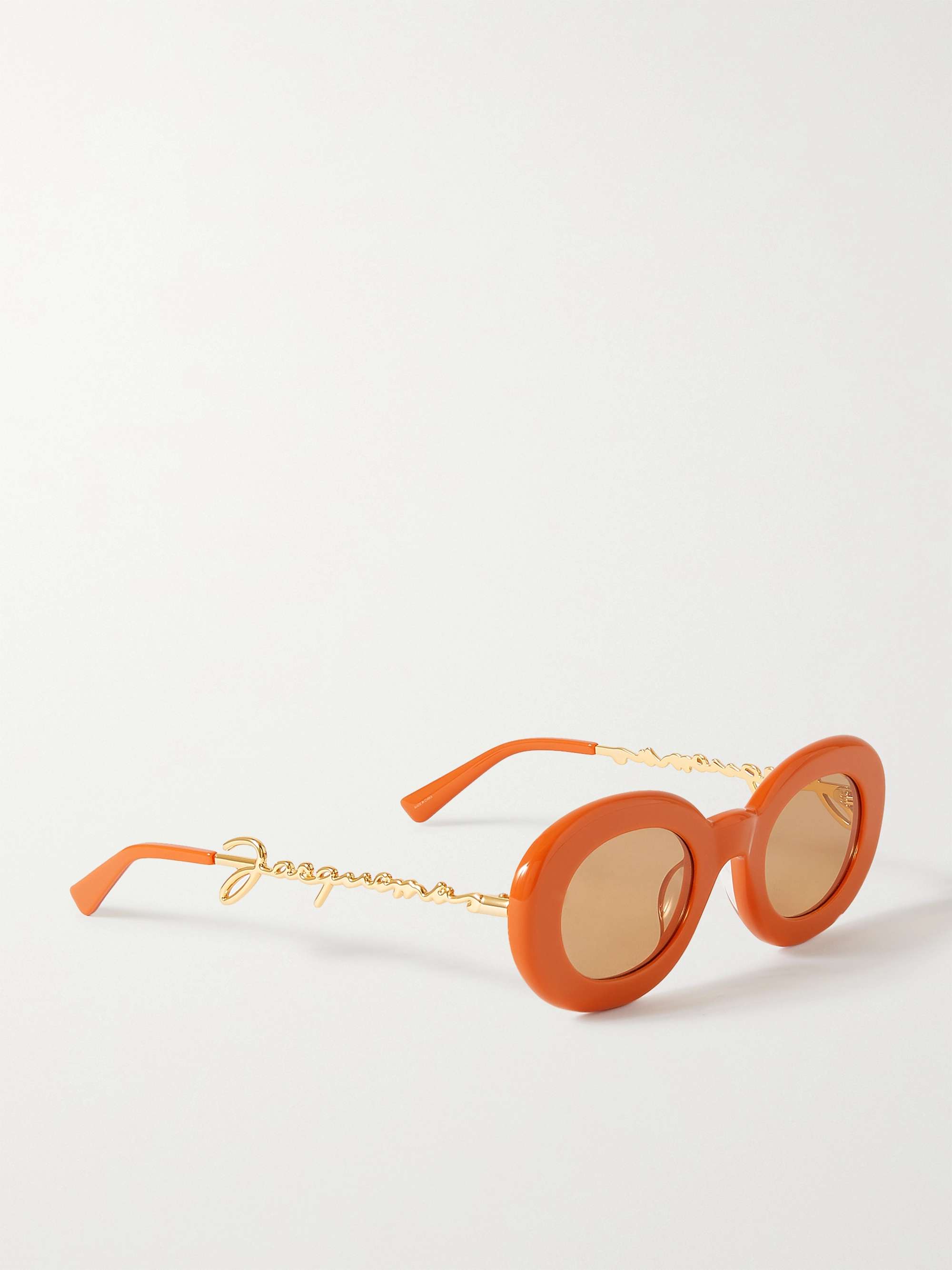 JACQUEMUS Round-frame tortoiseshell acetate sunglasses