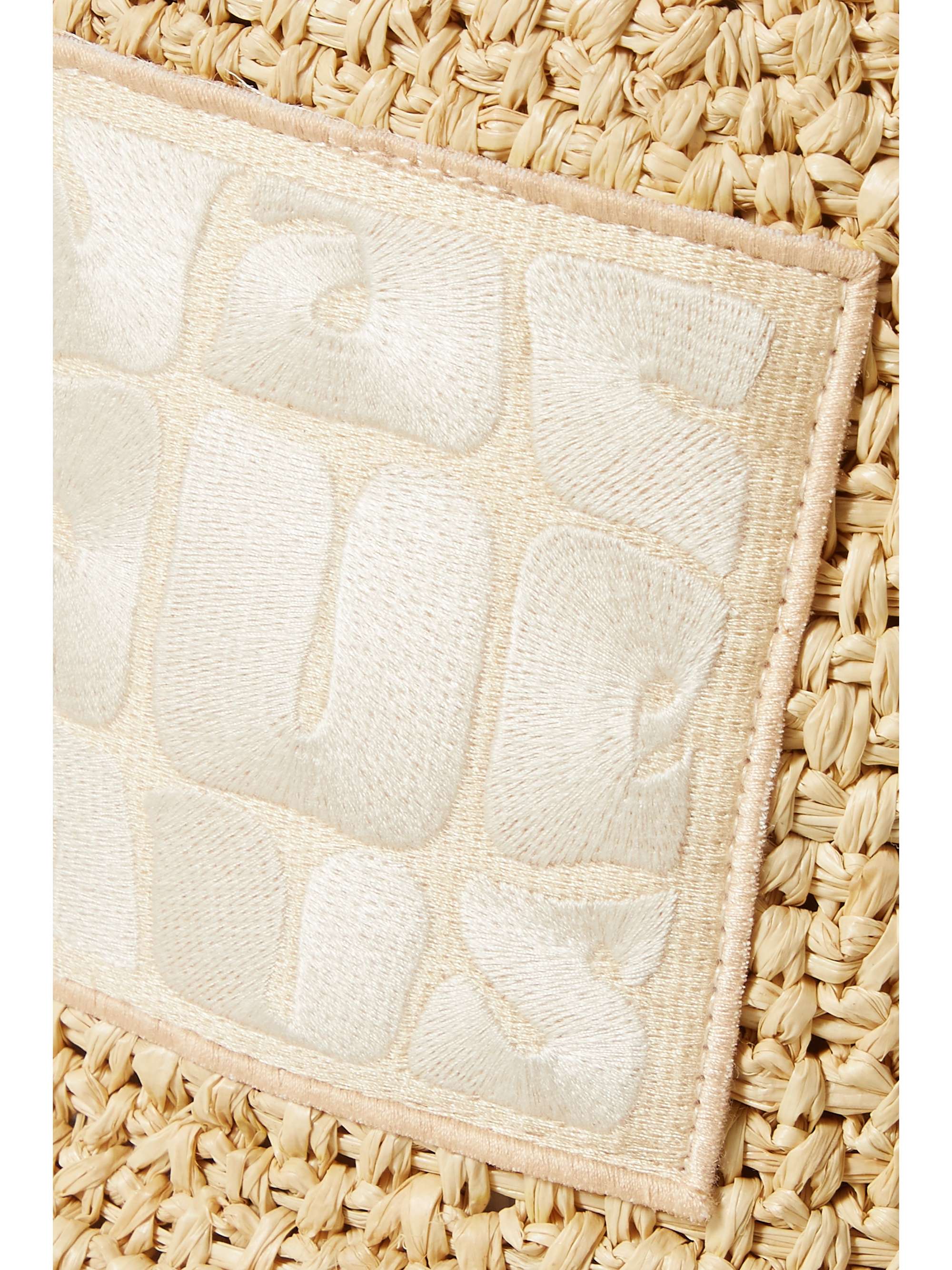 JACQUEMUS Ficiu embroidered raffia bucket hat