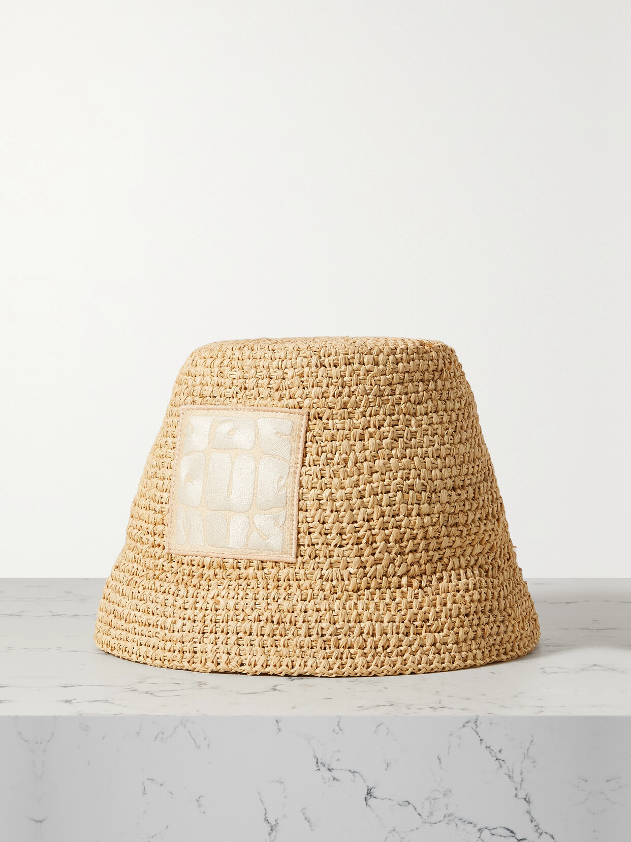 Jacquemus - Ficiu Embroidered Raffia Bucket Hat - Neutrals