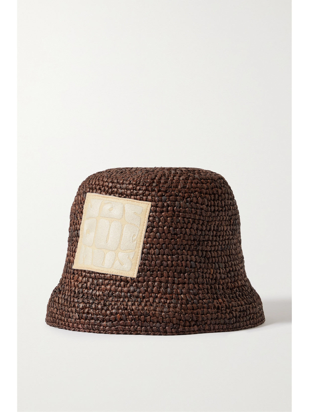 Jacquemus - Ficiu Embroidered Raffia Bucket Hat - Brown