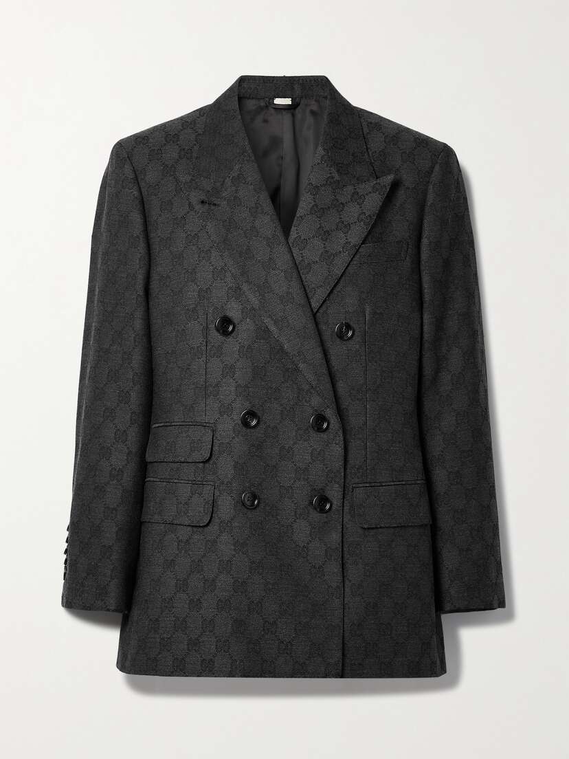 Gucci Double-breasted Wool-jacquard Blazer