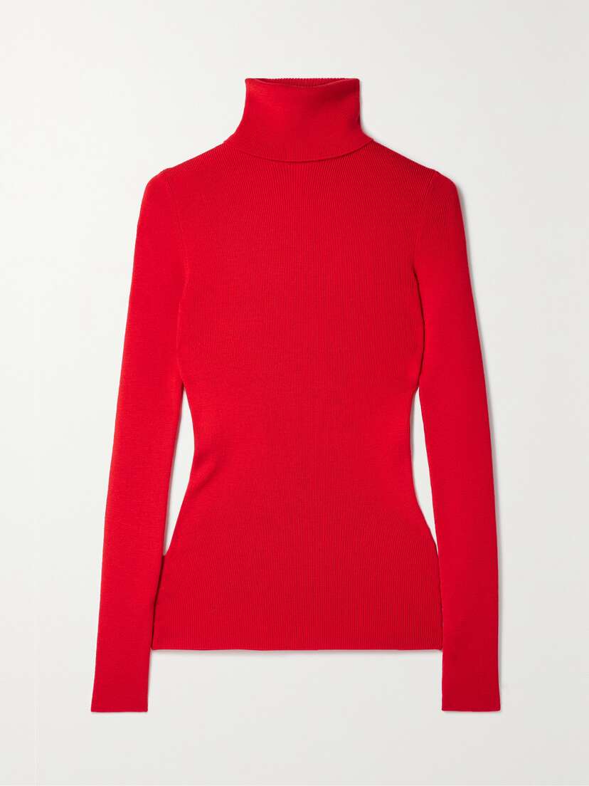 Gucci Appliquéd Ribbed Wool-blend Turtleneck Sweater