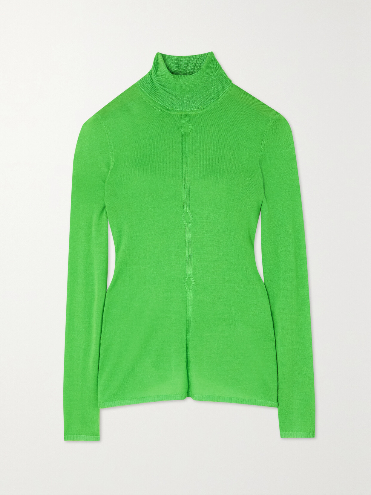 Gabriela Hearst Steinem Cashmere And Silk-blend Turtleneck Sweater In Green