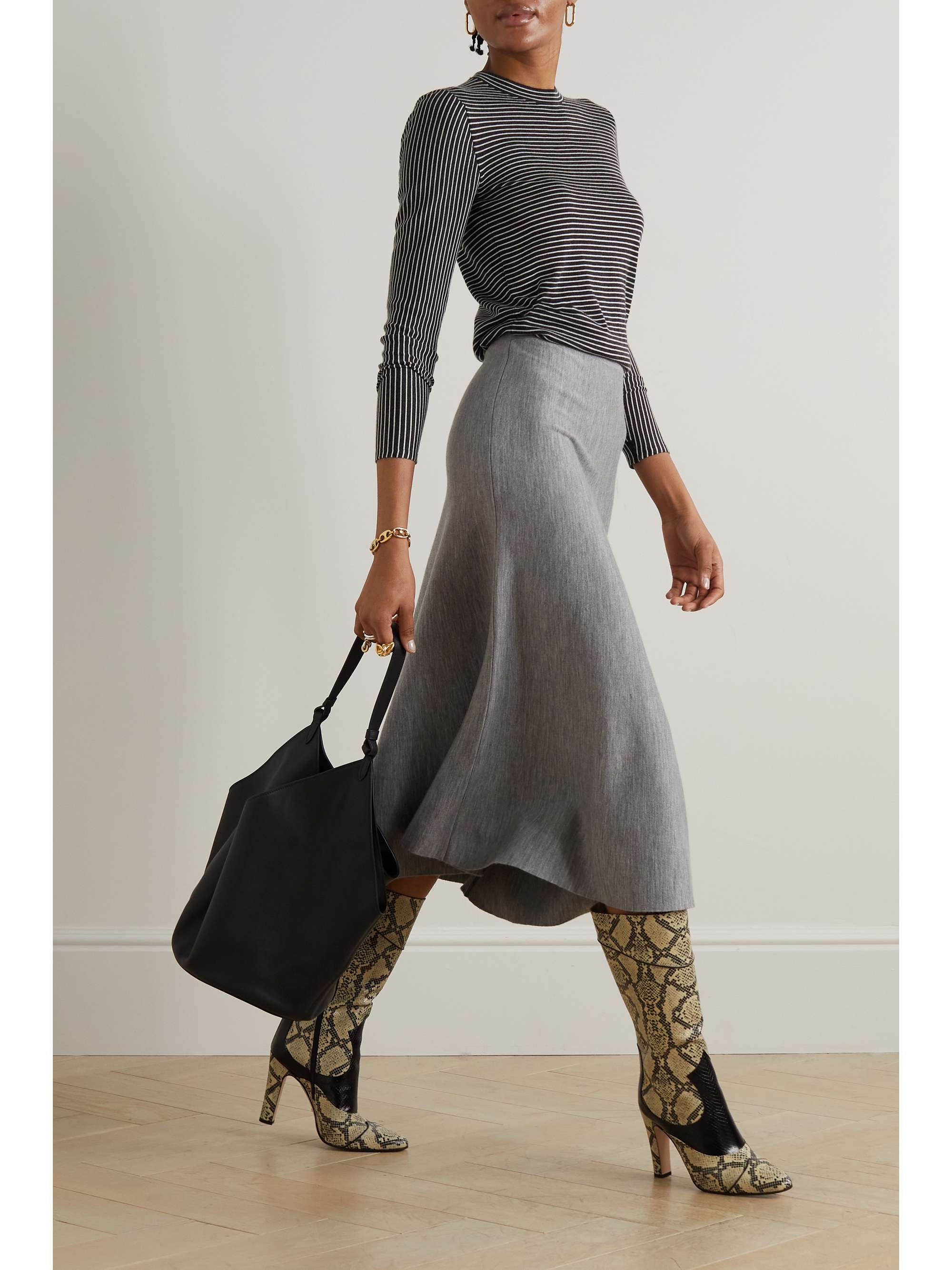 GABRIELA HEARST Eurico striped cashmere and silk-blend top