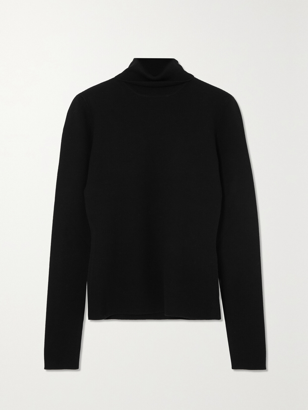 Gabriela Hearst May Wool, Cashmere And Silk-blend Turtleneck Sweater In Black