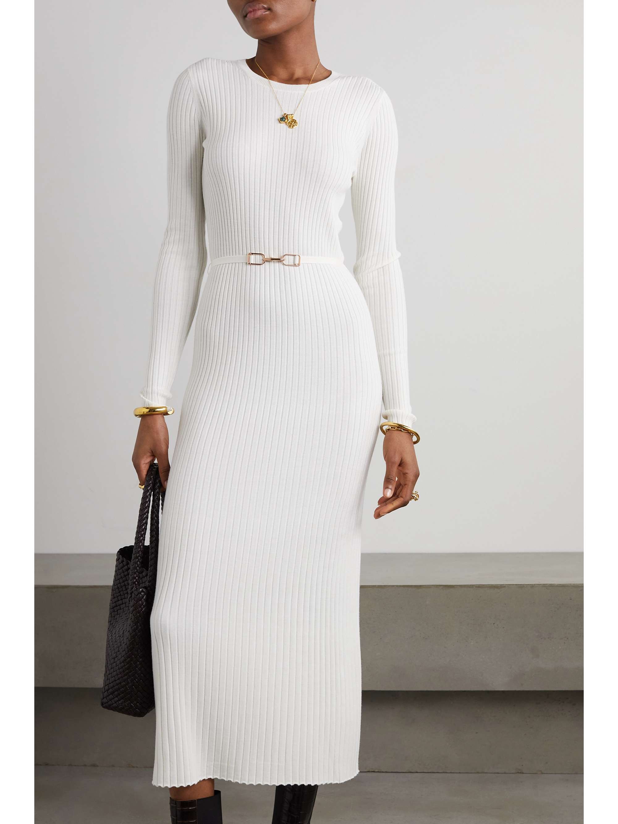 GABRIELA HEARST Luisa ribbed wool and silk-blend maxi dress