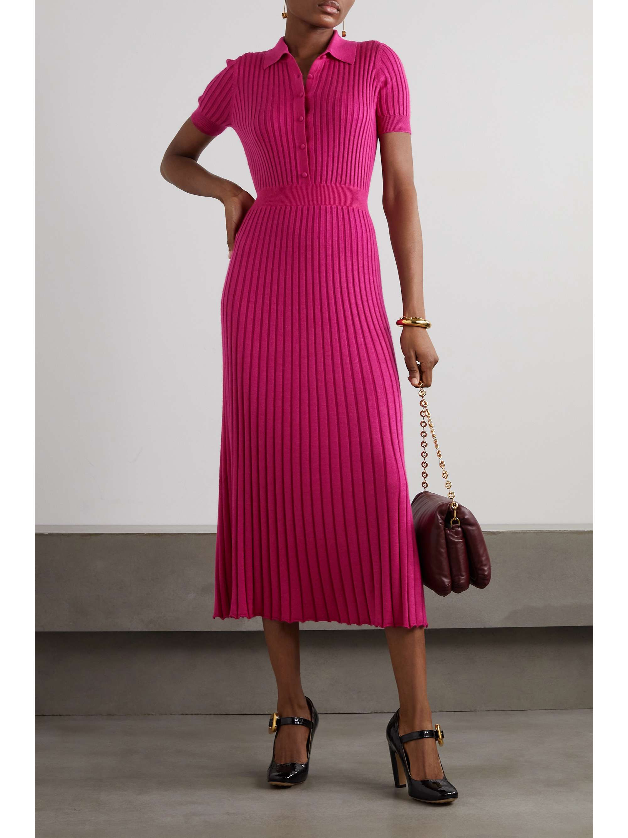 GABRIELA HEARST Amor ribbed cashmere and silk-blend maxi dress