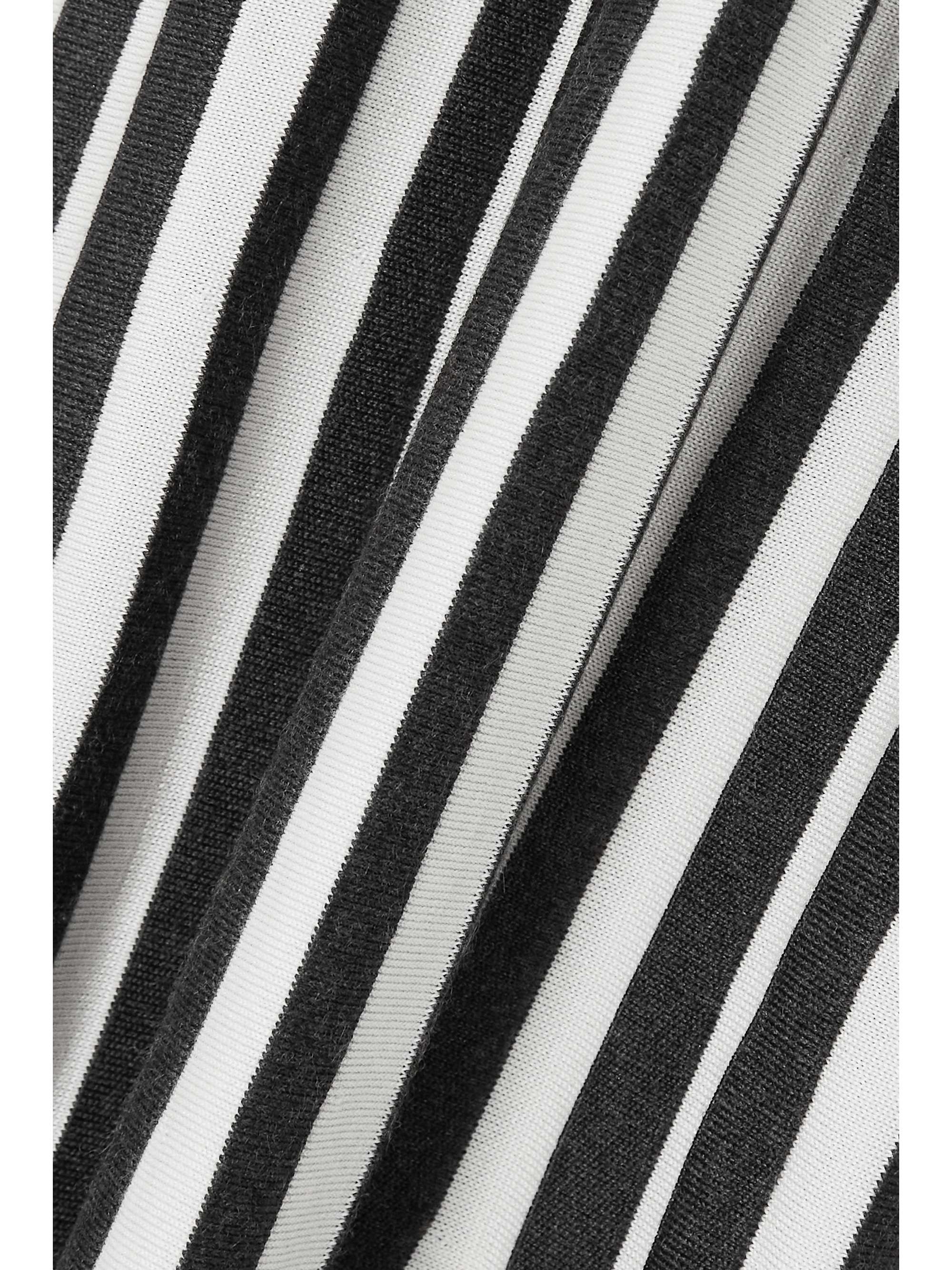 GABRIELA HEARST Sia striped silk and cashmere-blend maxi skirt
