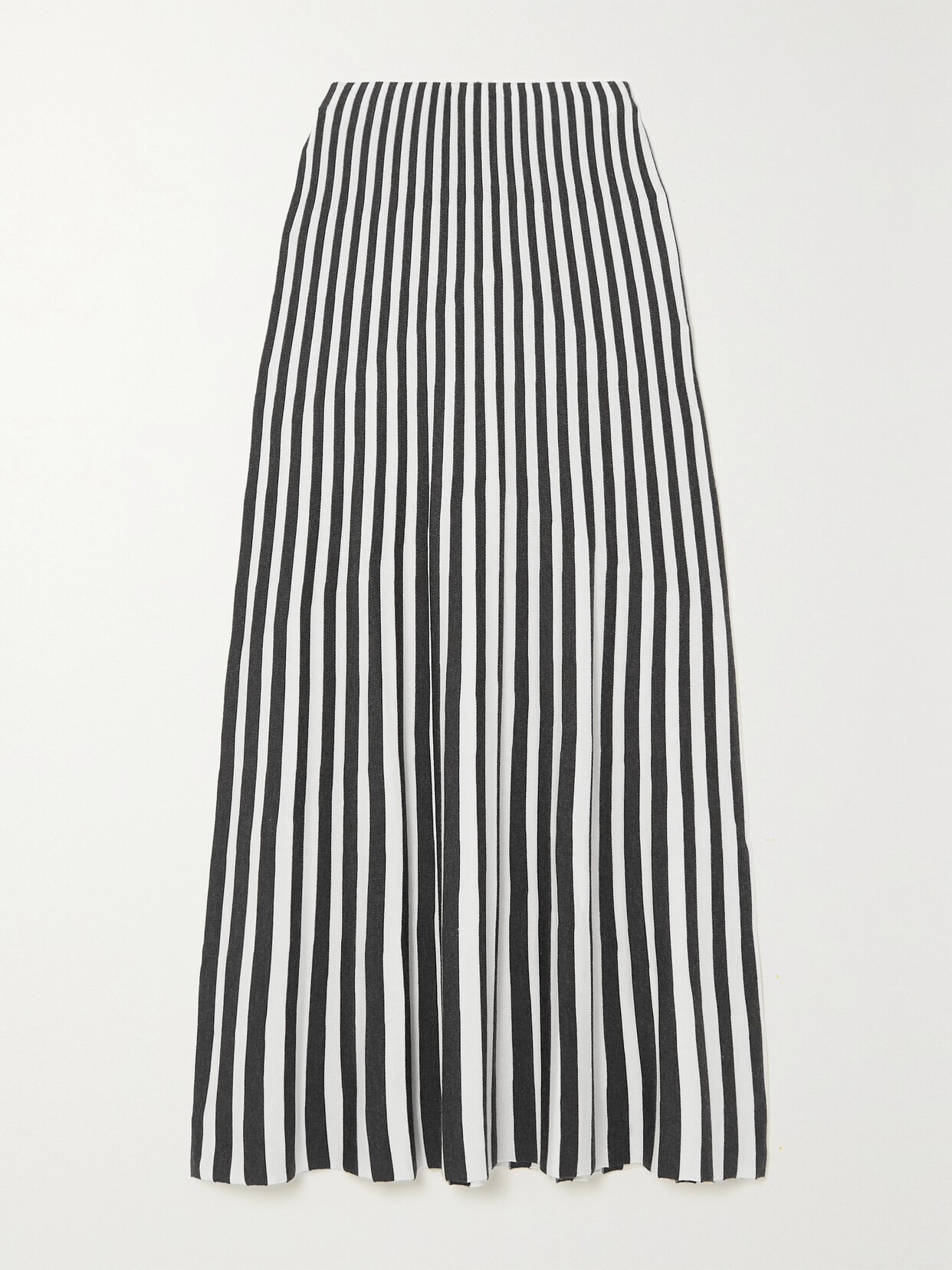 Gabriela Hearst - Sia Striped Silk And Cashmere-blend Maxi Skirt - Gray