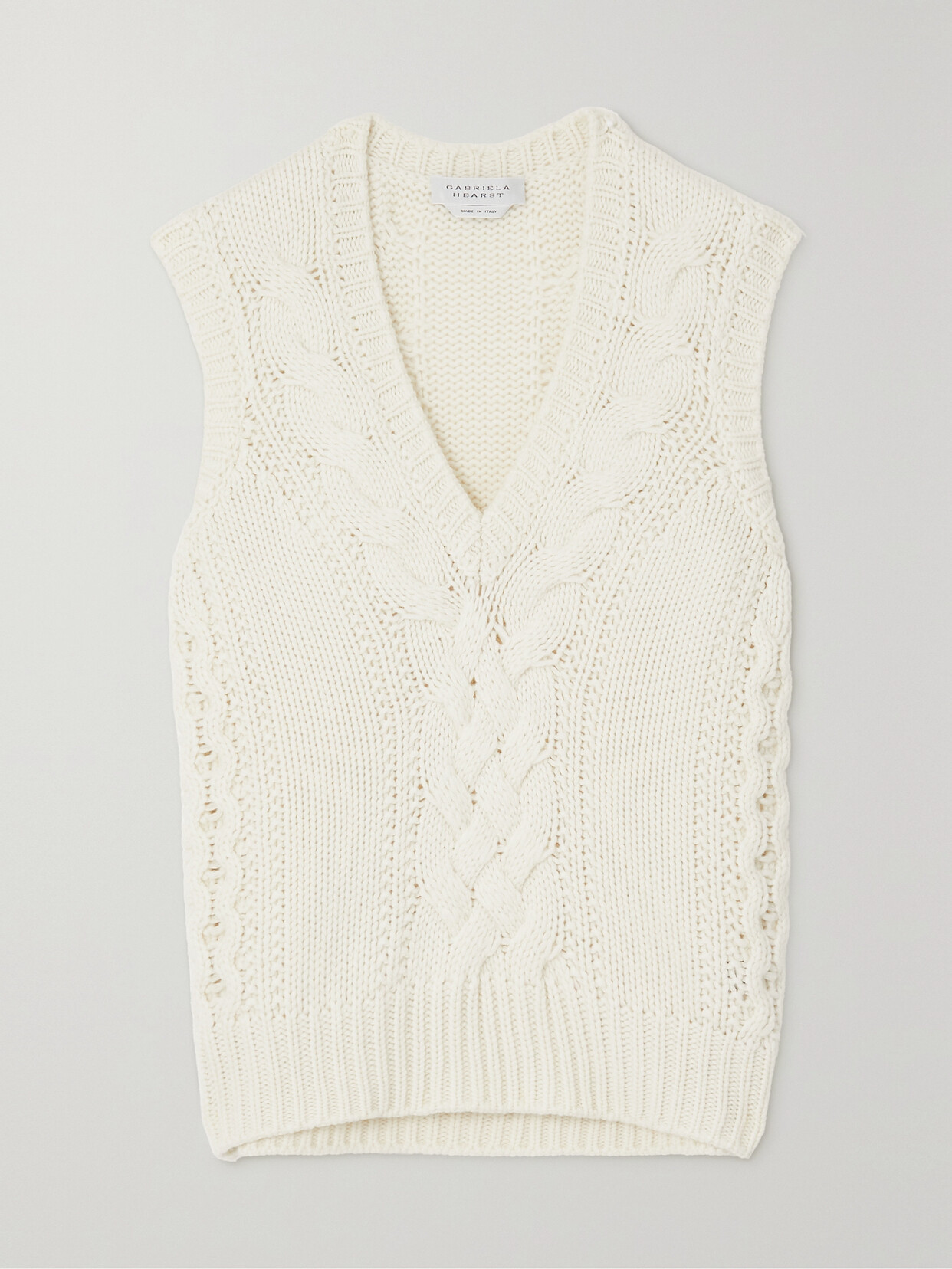 Gabriela Hearst - Ramirez Cable-knit Cashmere Vest - White