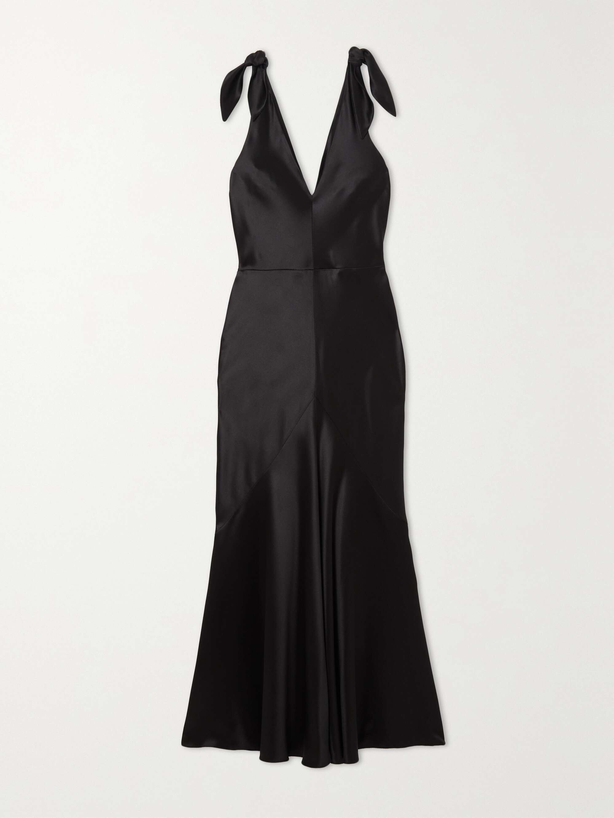 GABRIELA HEARST Bow-detailed silk-satin midi dress | NET-A-PORTER