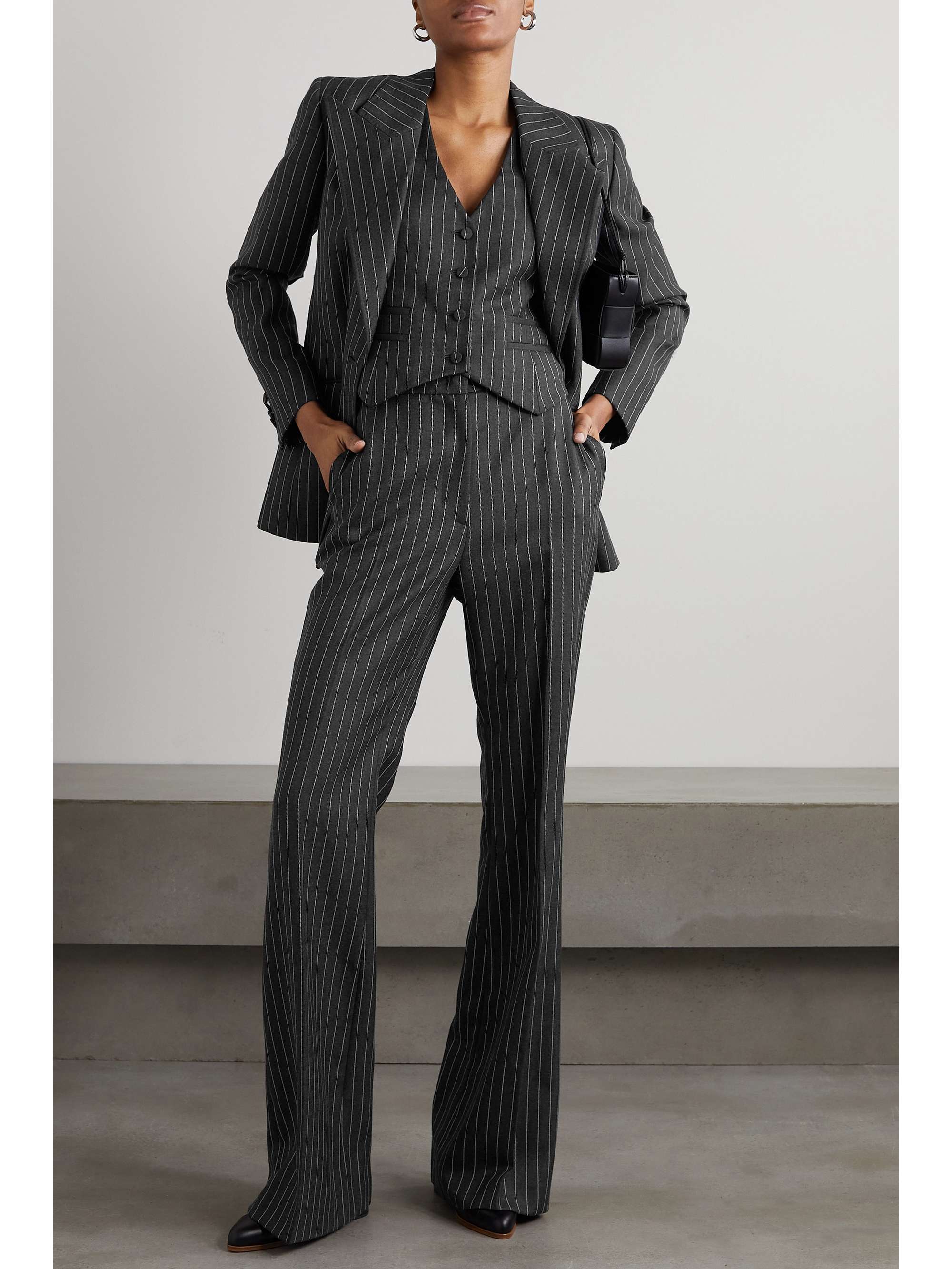 GABRIELA HEARST Zeta striped wool-twill vest