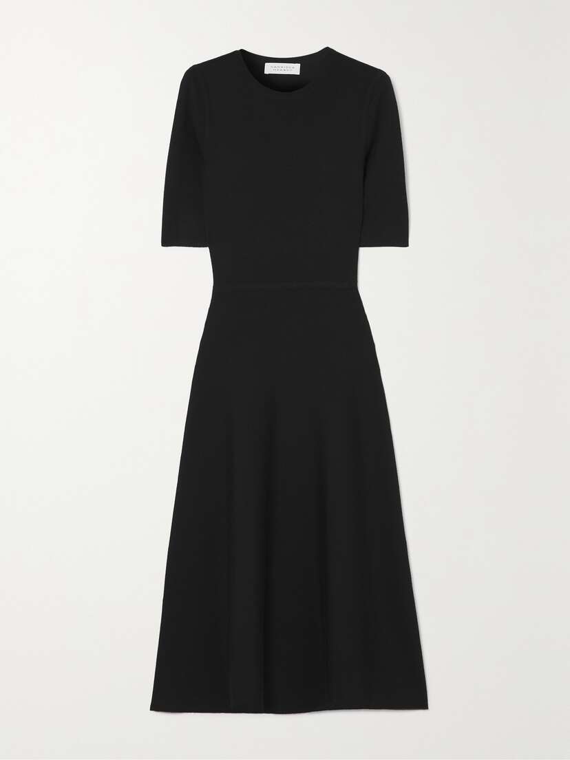 Gabriela Hearst Seymore Wool, Cashmere And Silk-blend Midi Dress