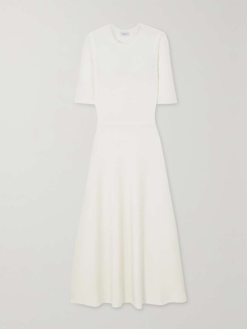 Gabriela Hearst Seymore Wool, Cashmere And Silk-blend Midi Dress