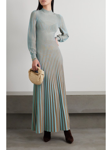 Gabriela Hearst Lee striped silk and cashmere-blend maxi dress