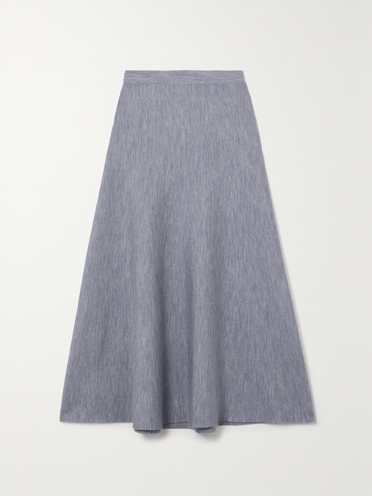 Gabriela Hearst Freddie Wool, Cashmere And Silk-blend Midi Skirt In Grey