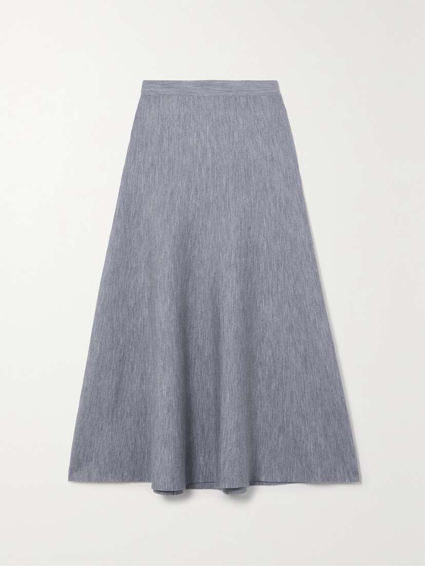 Gabriela Hearst Freddie Wool, Cashmere And Silk-blend Midi Skirt