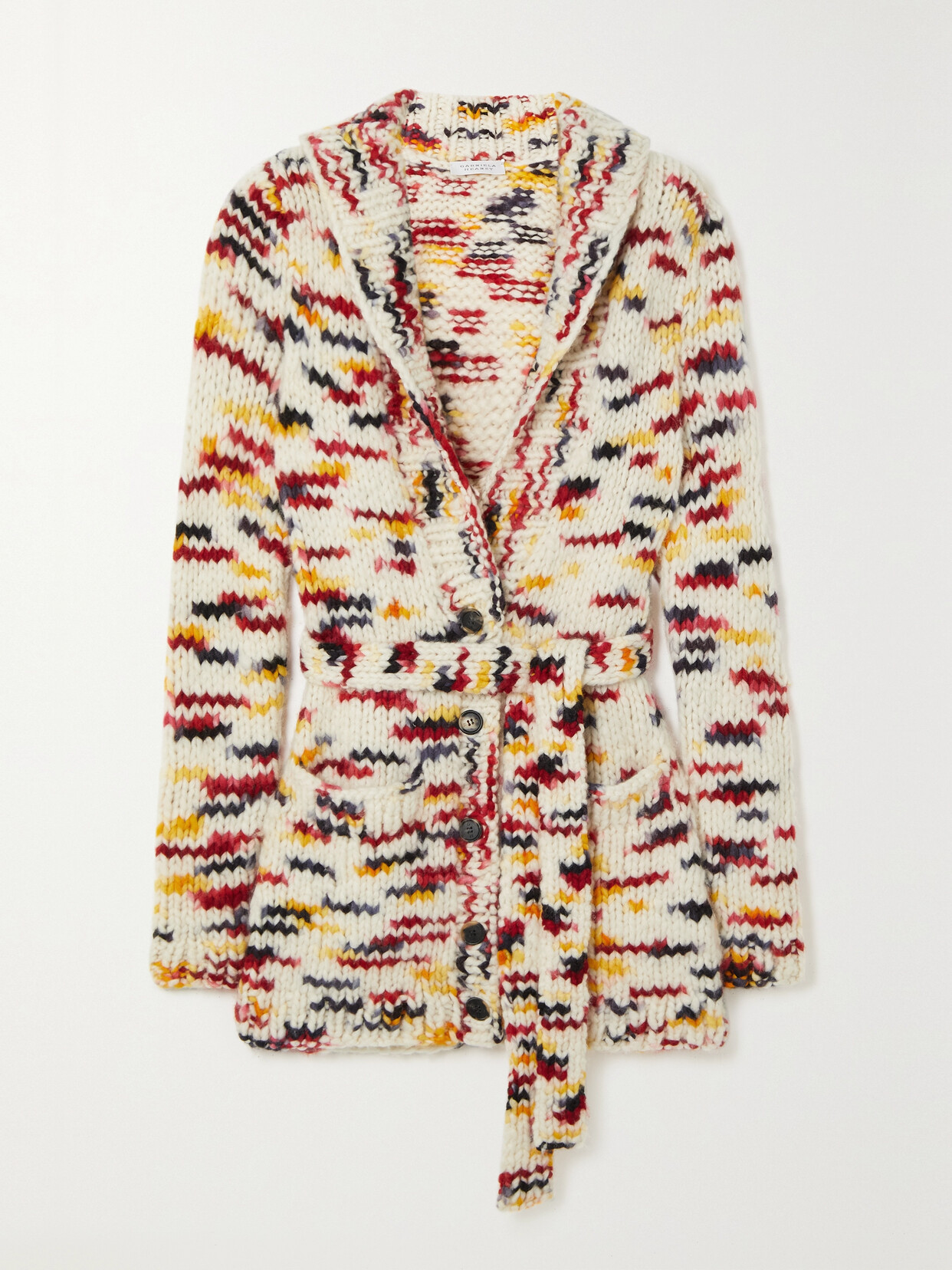 GABRIELA HEARST HOPKINS BELTED SPACE-DYED CASHMERE CARDIGAN