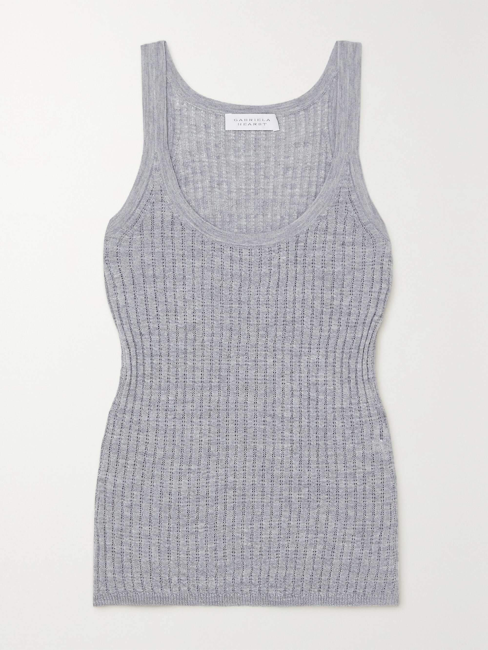 GABRIELA HEARST Nevin pointelle-knit cashmere and silk-blend tank | NET ...